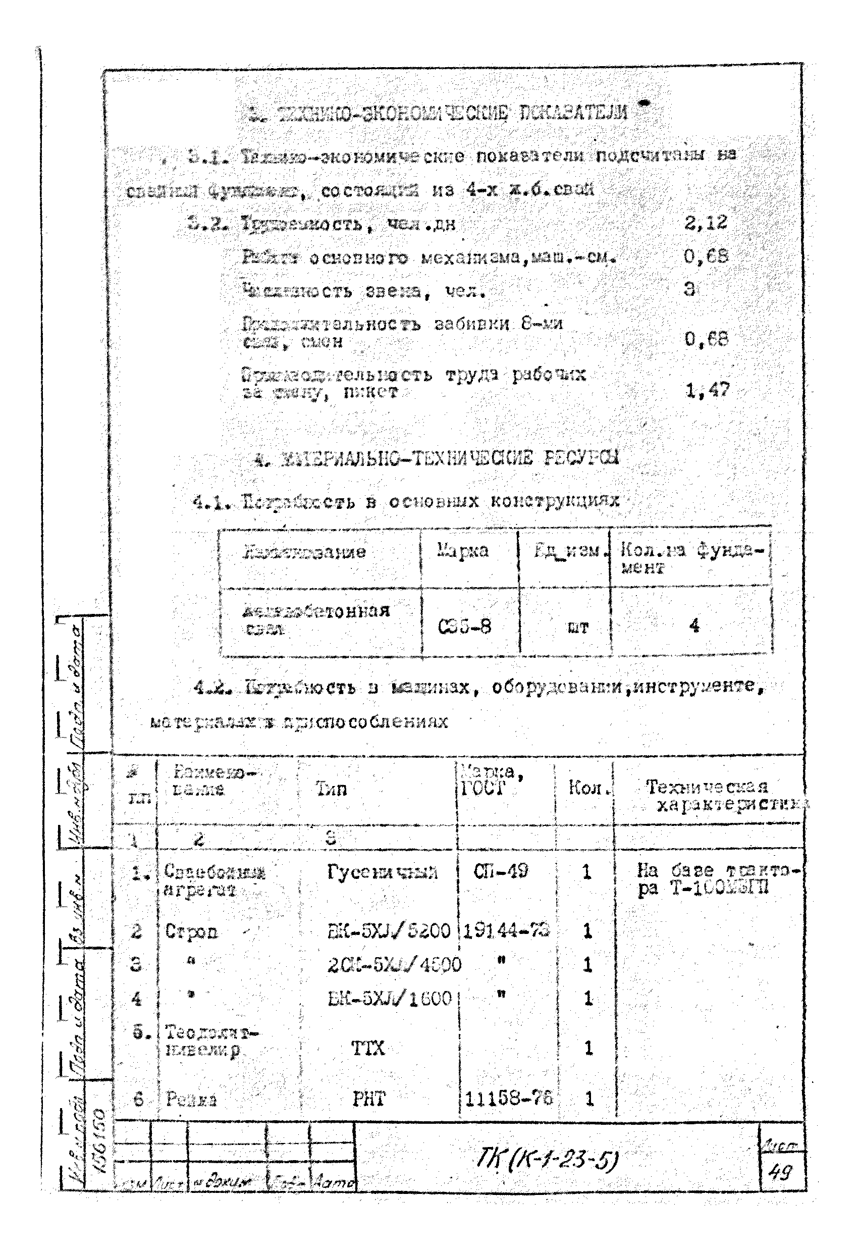 Технологическая карта К-1-23-5