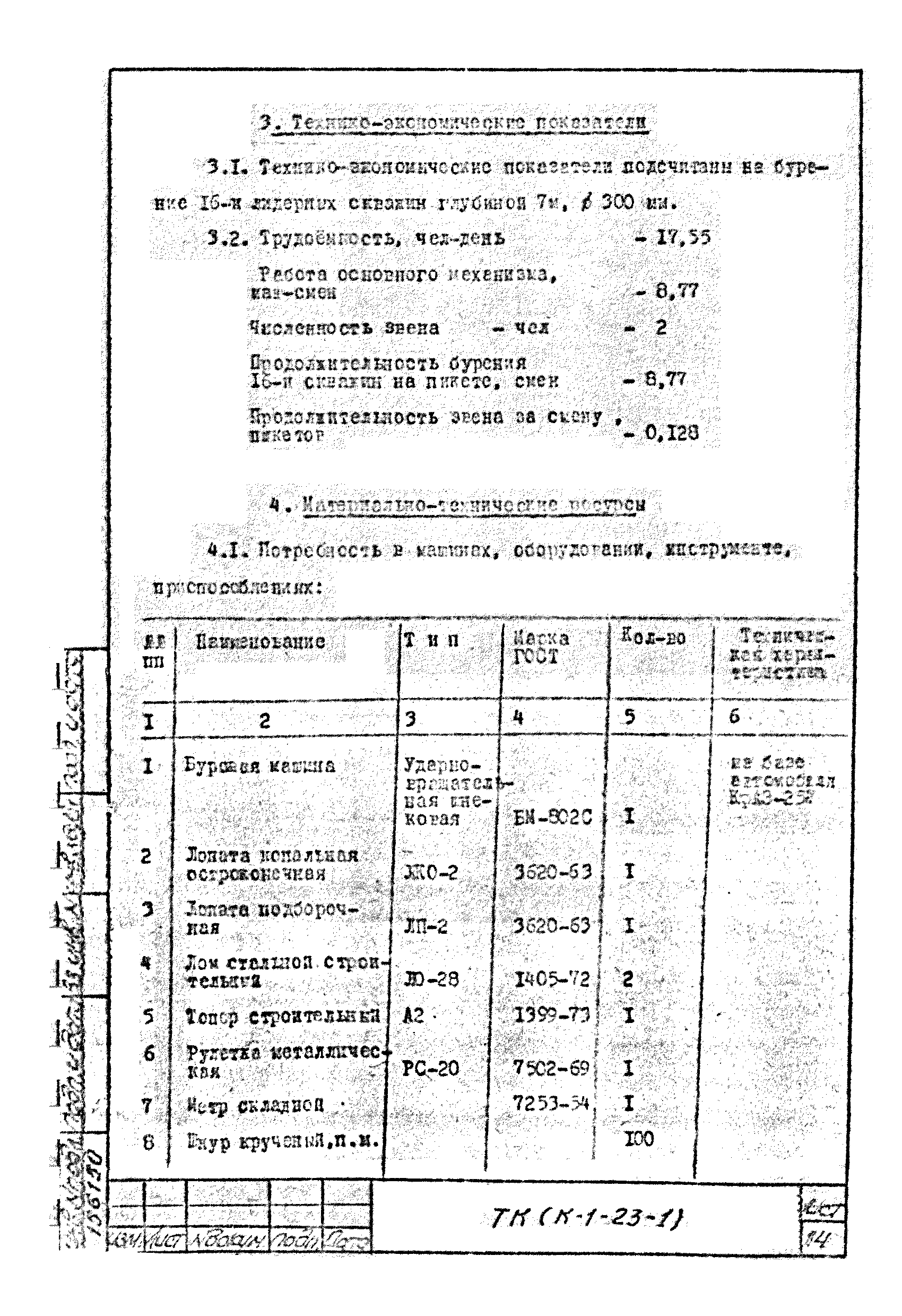 Технологическая карта К-1-23-1