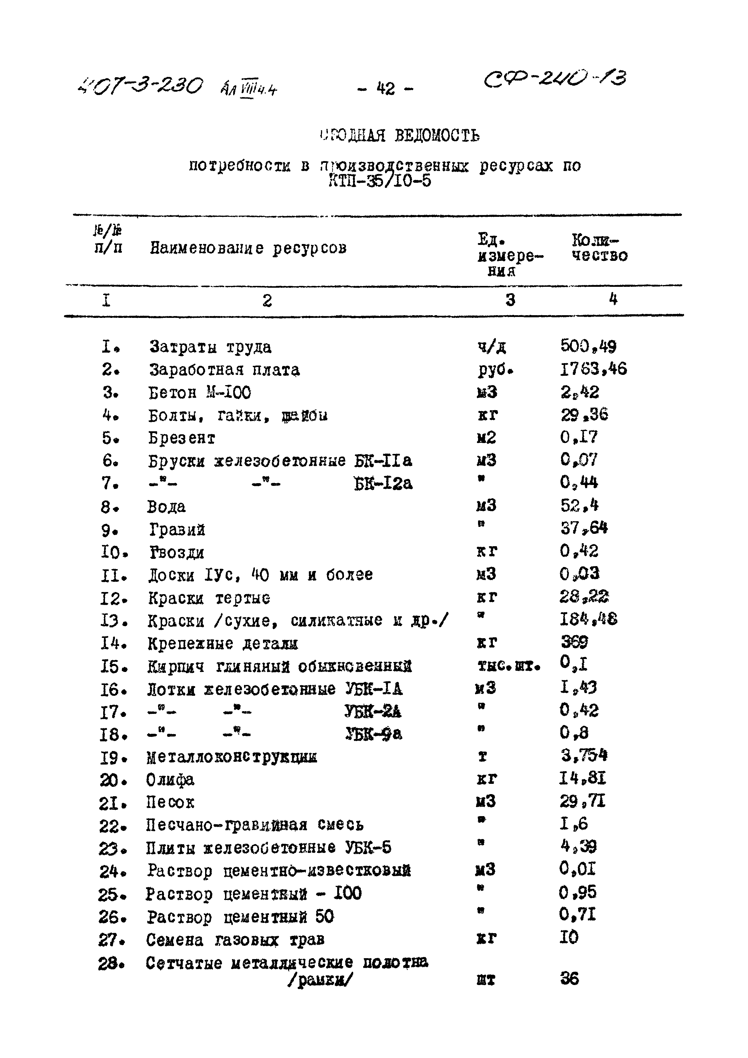 Типовой проект 407-3-230