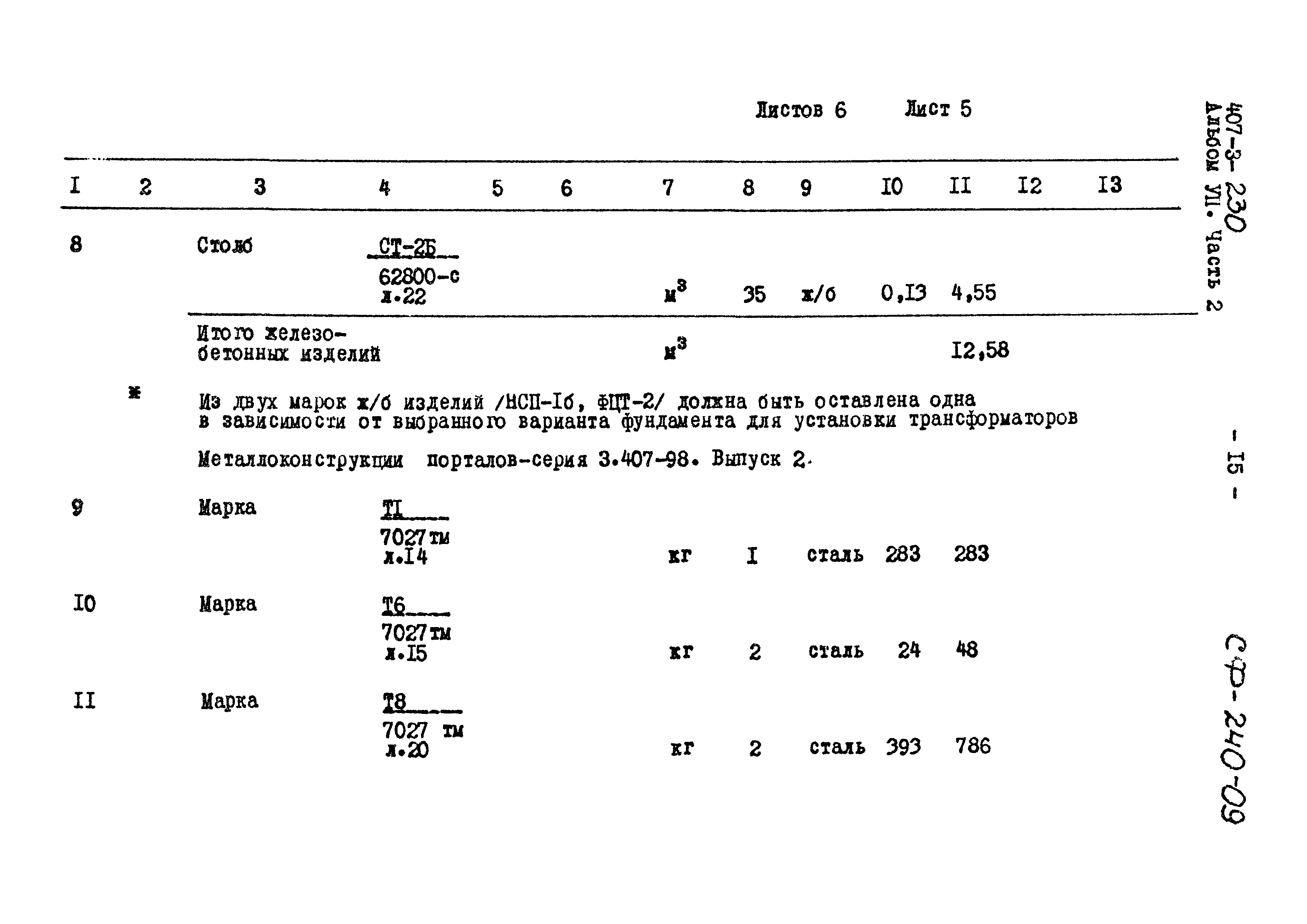 Типовой проект 407-3-230