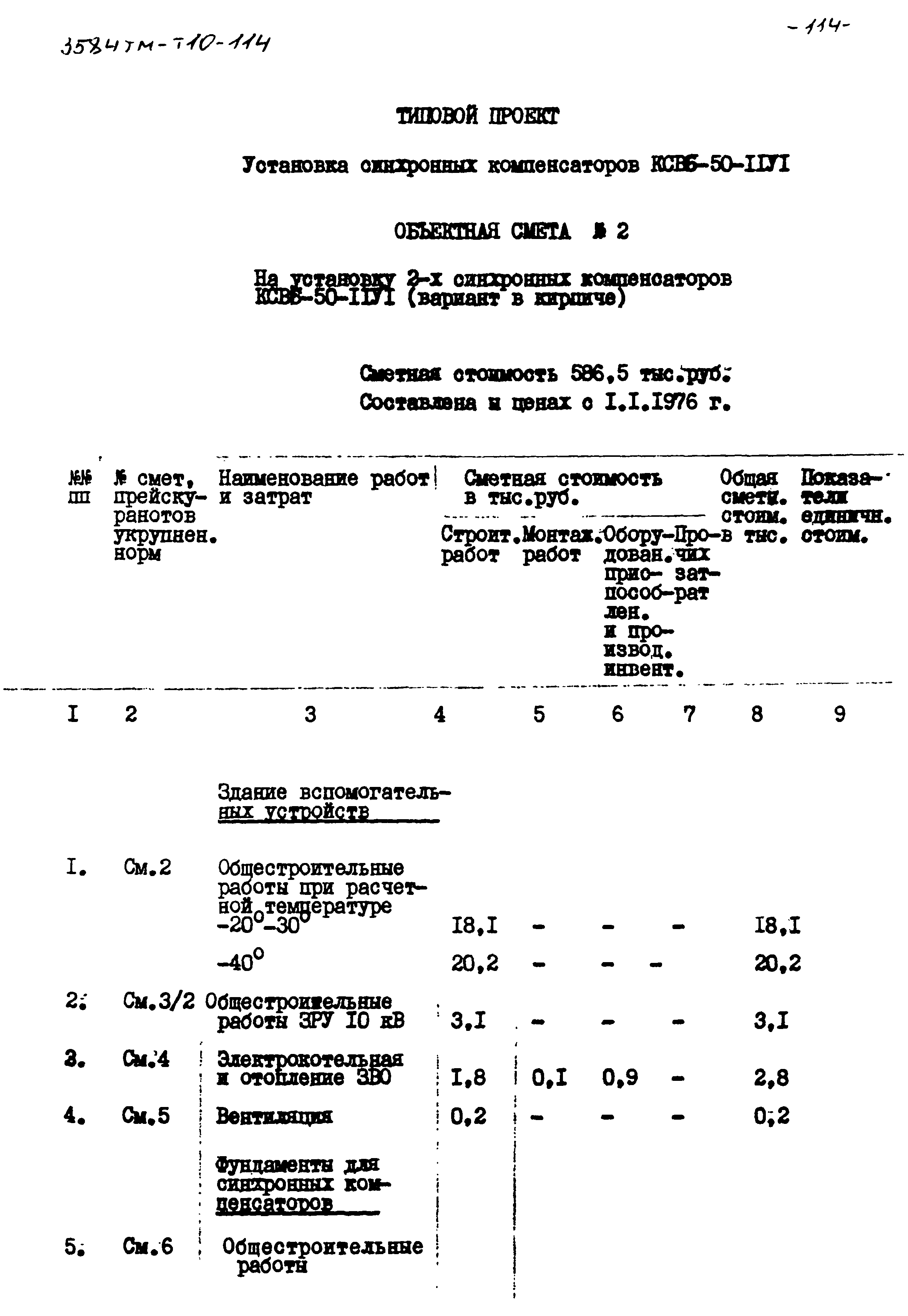 Типовой проект 3584тм