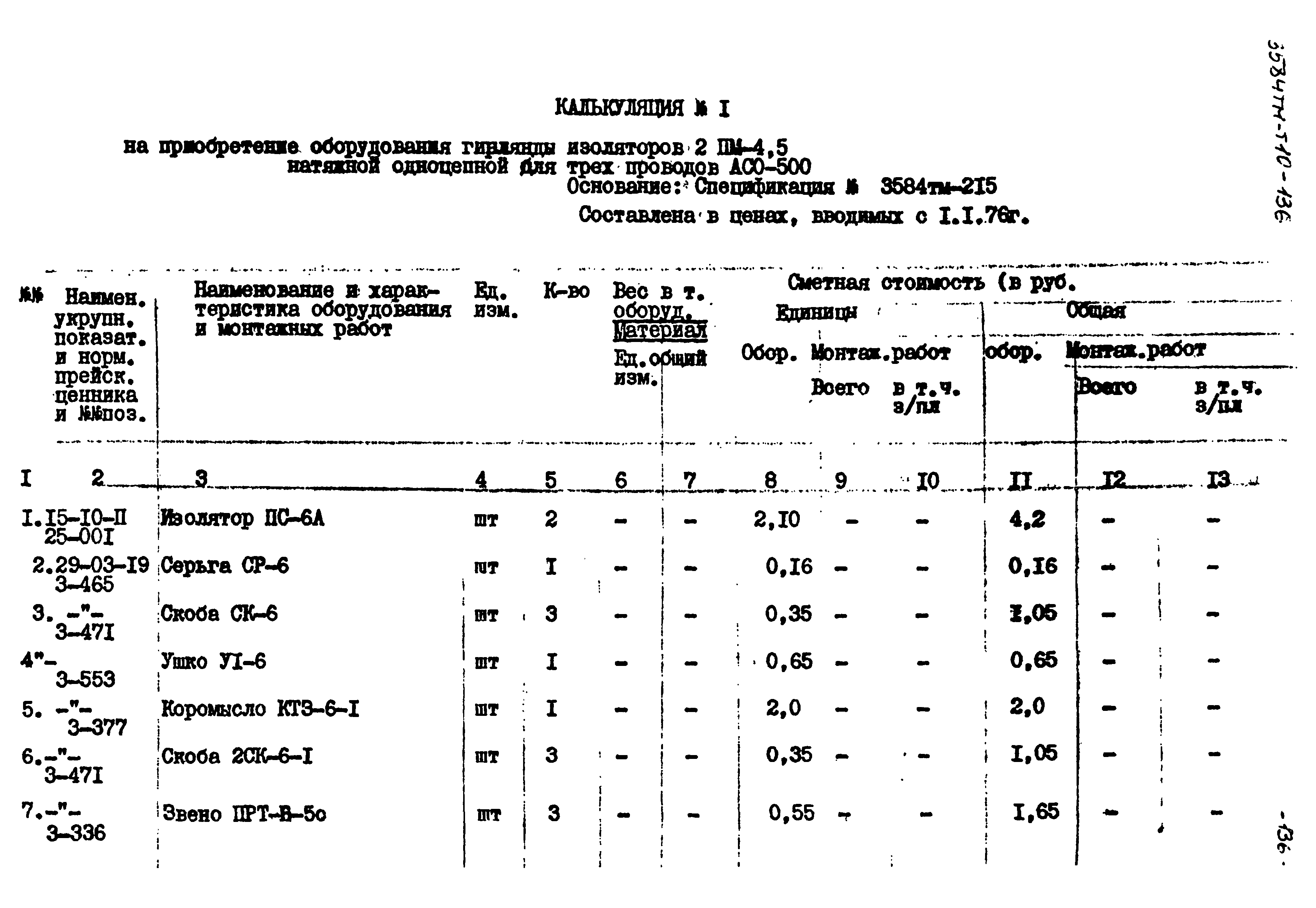 Типовой проект 3584тм