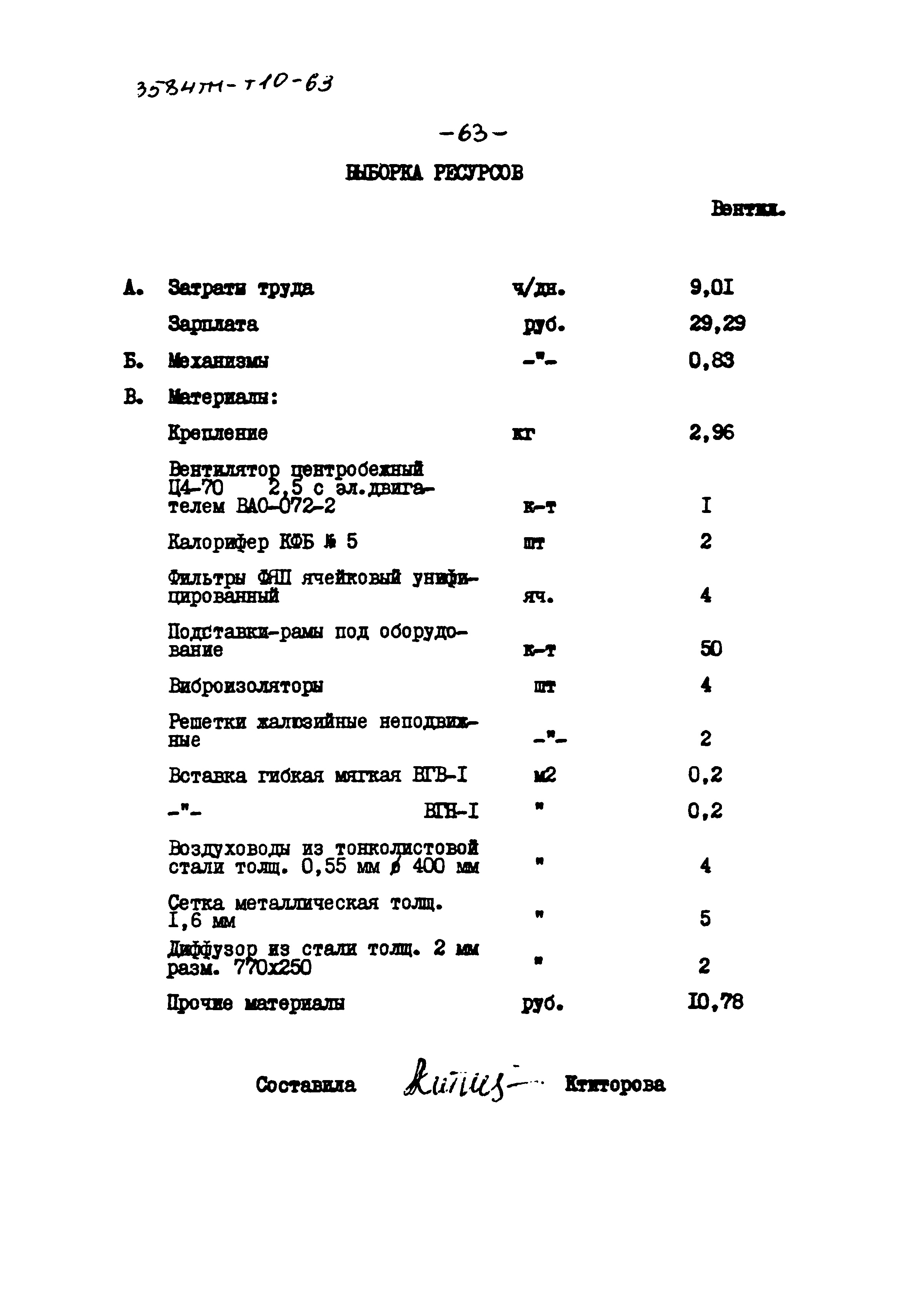 Типовой проект 3584тм