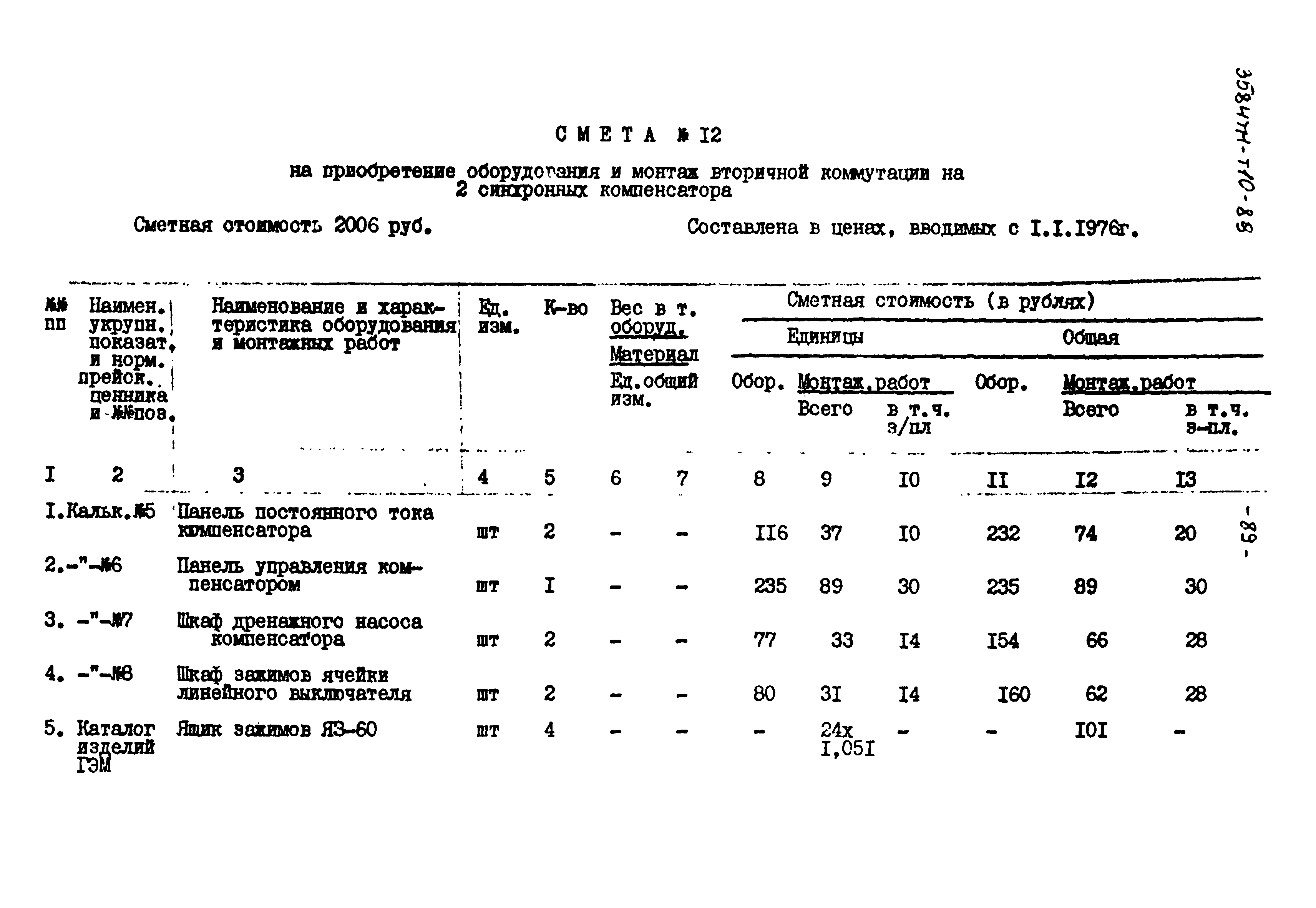 Типовой проект 3584тм