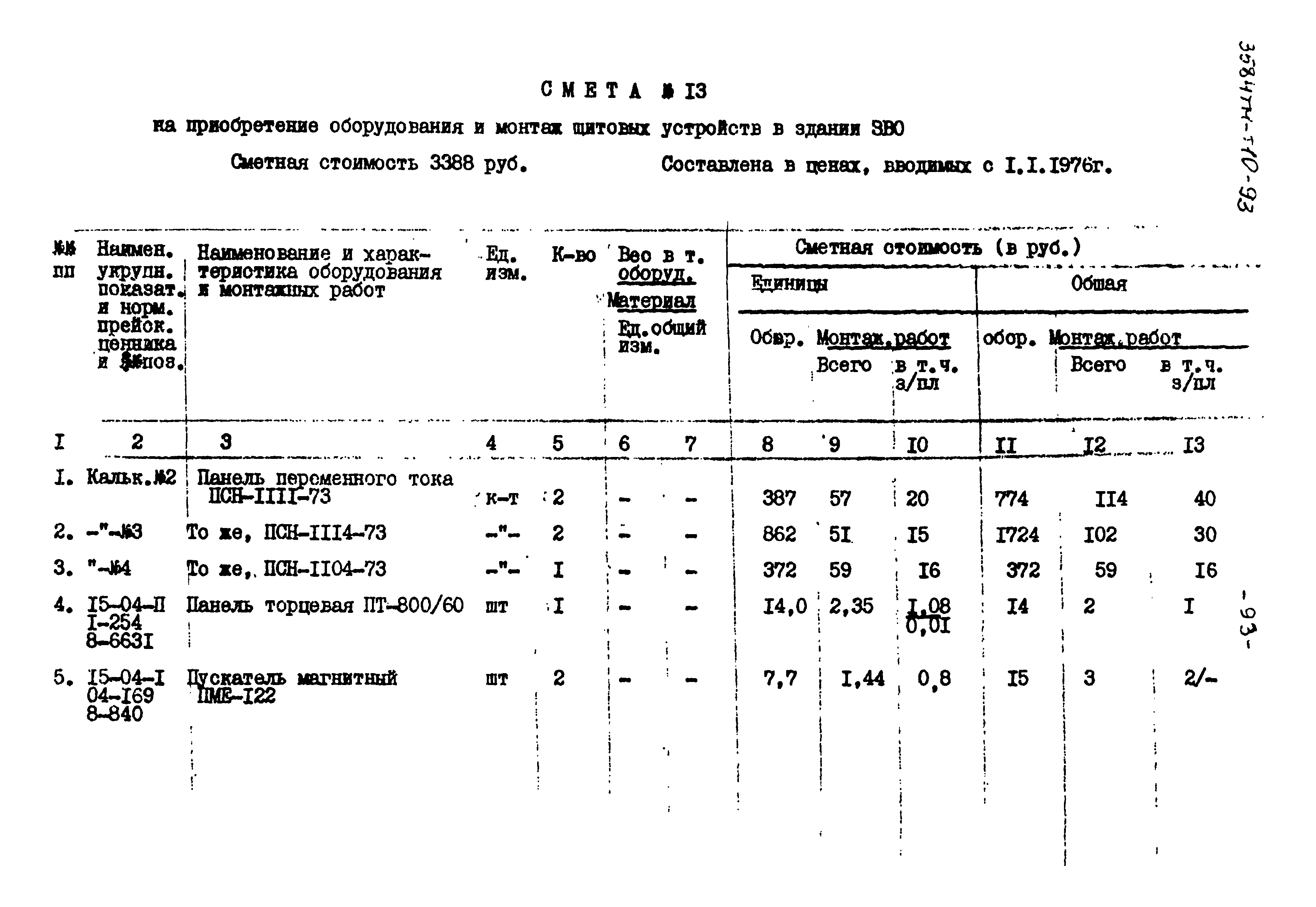 Типовой проект 3584тм