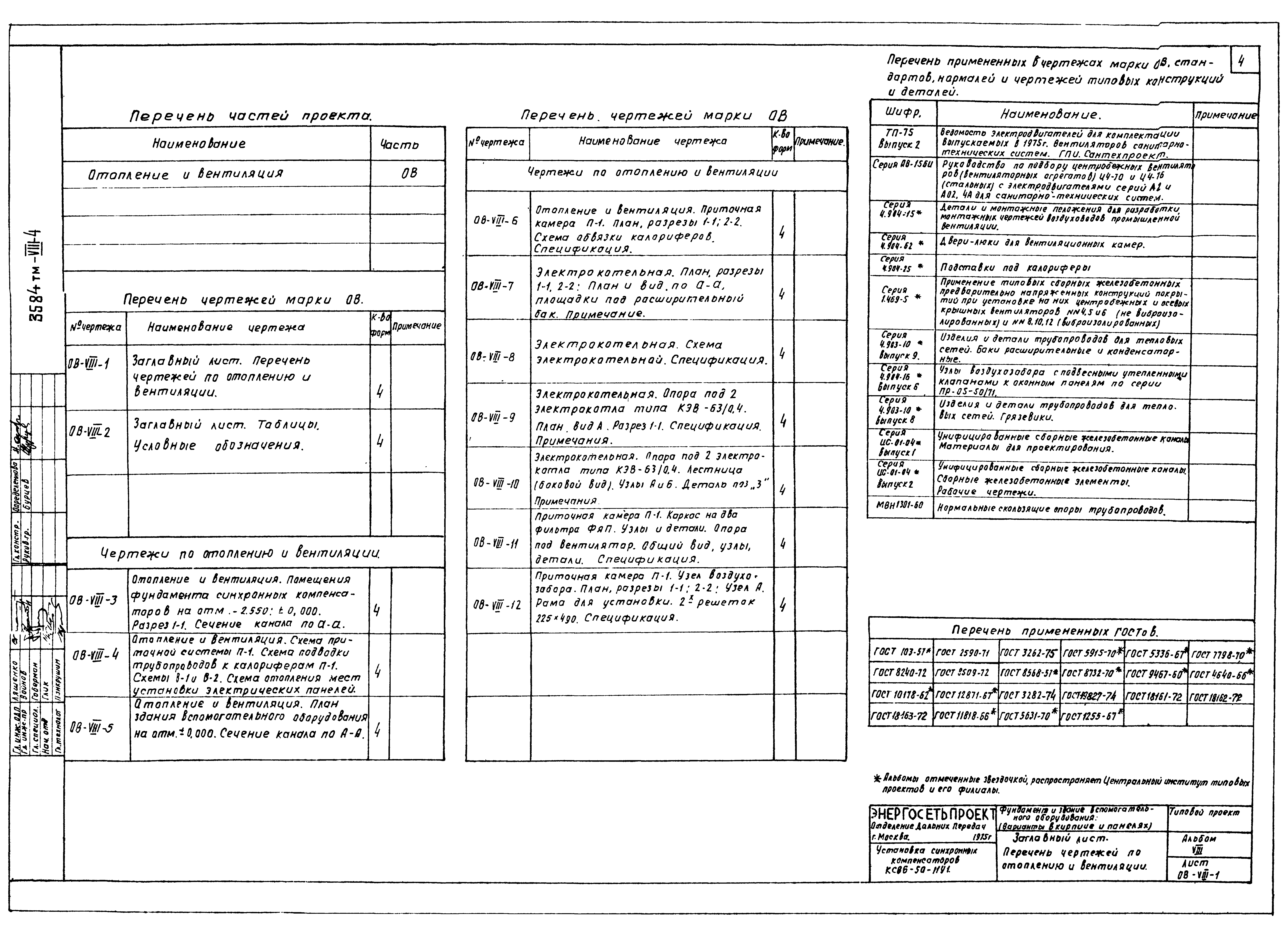 Типовой проект 3584тм