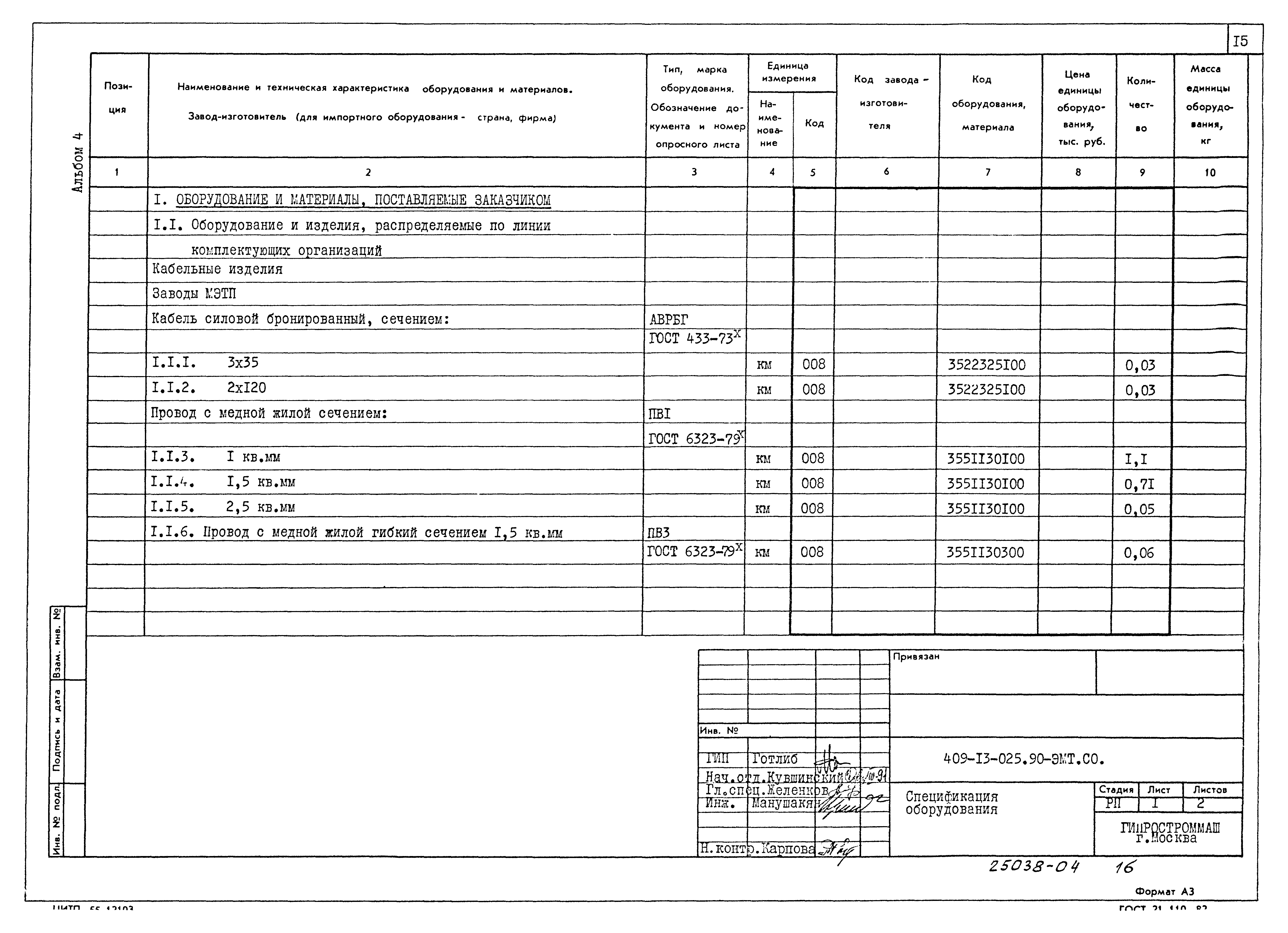 Типовые проектные решения 409-13-025.90