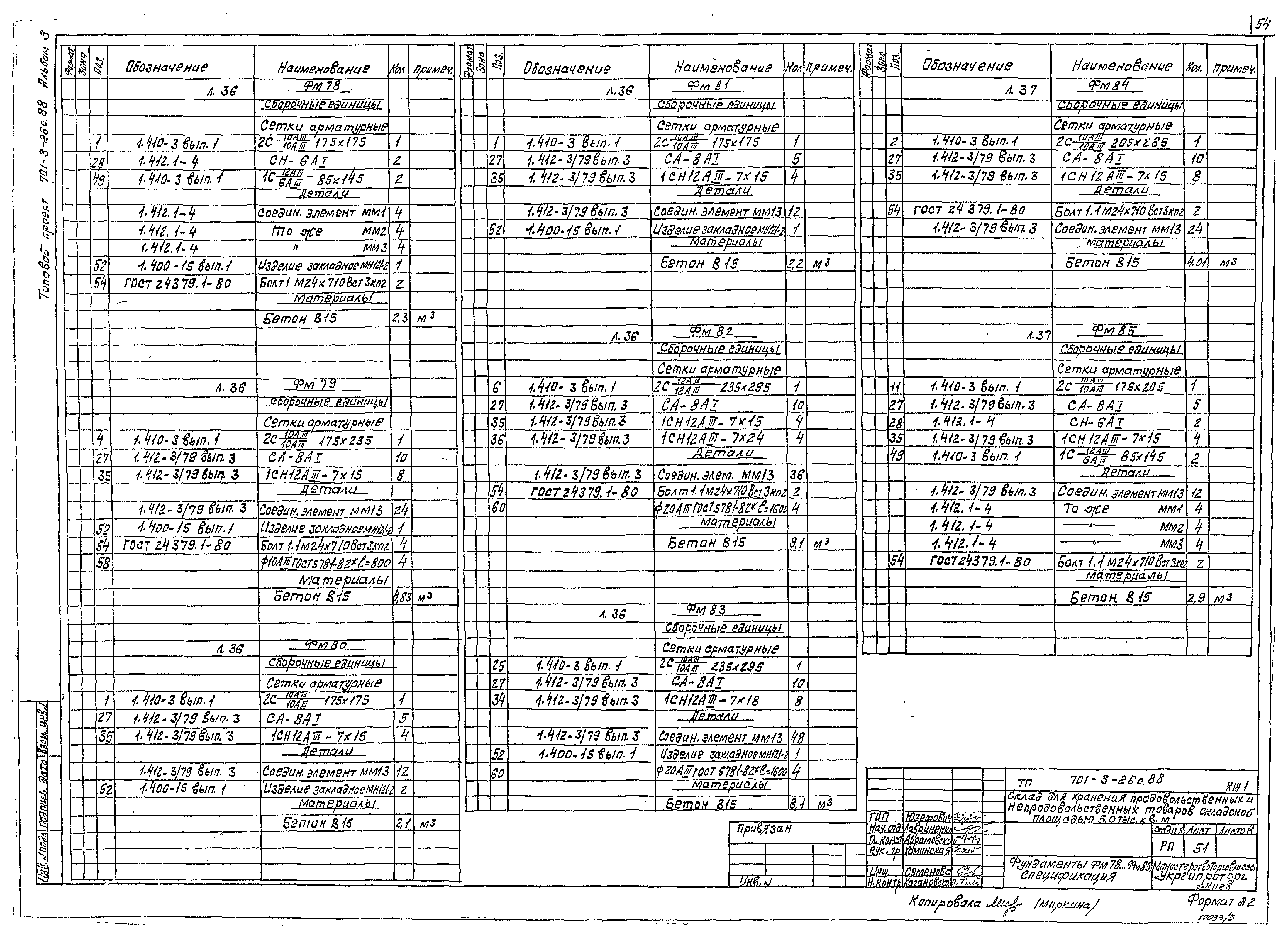 Типовой проект 701-3-26с.88