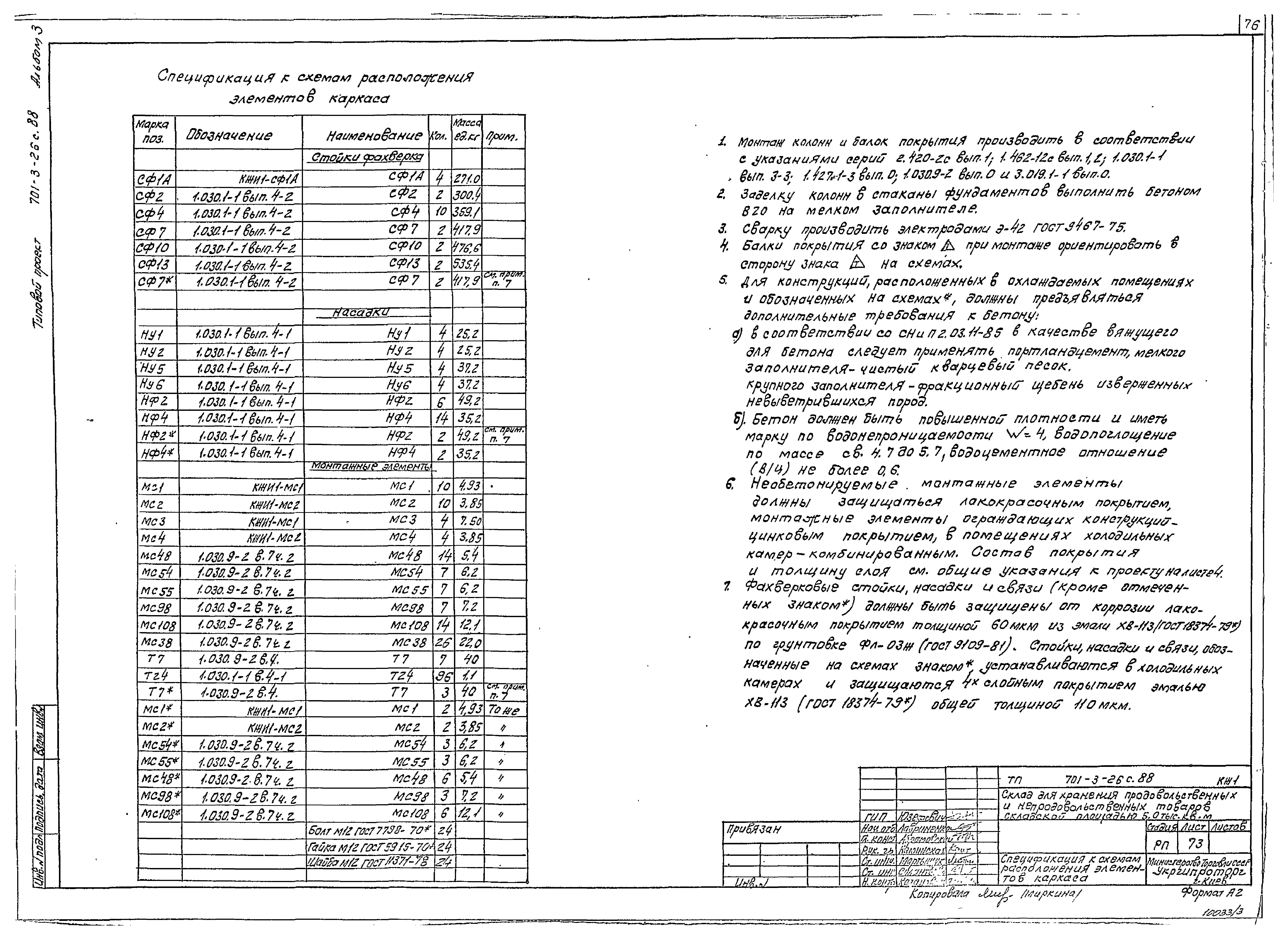 Типовой проект 701-3-26с.88