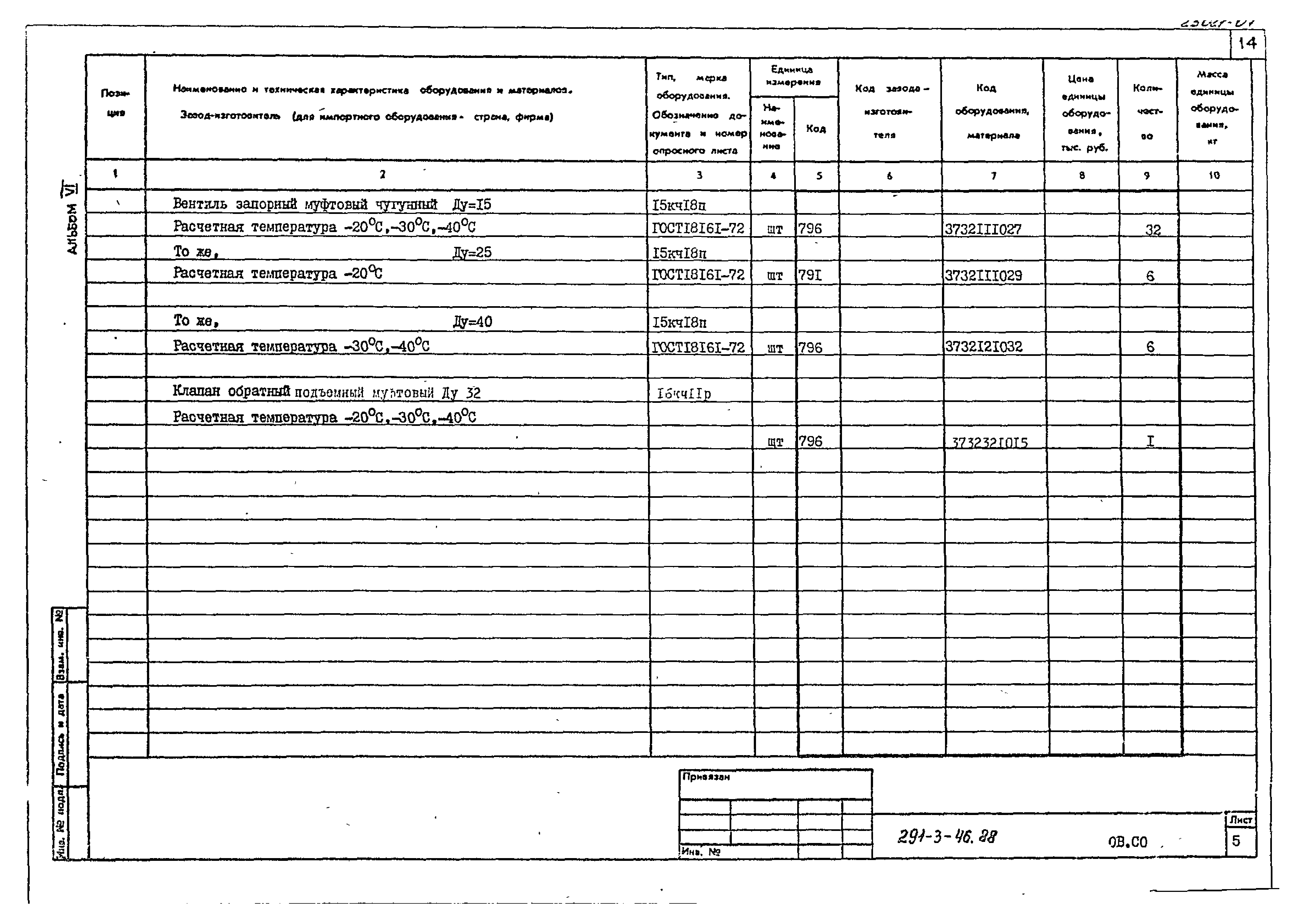 Типовой проект 291-3-46.88