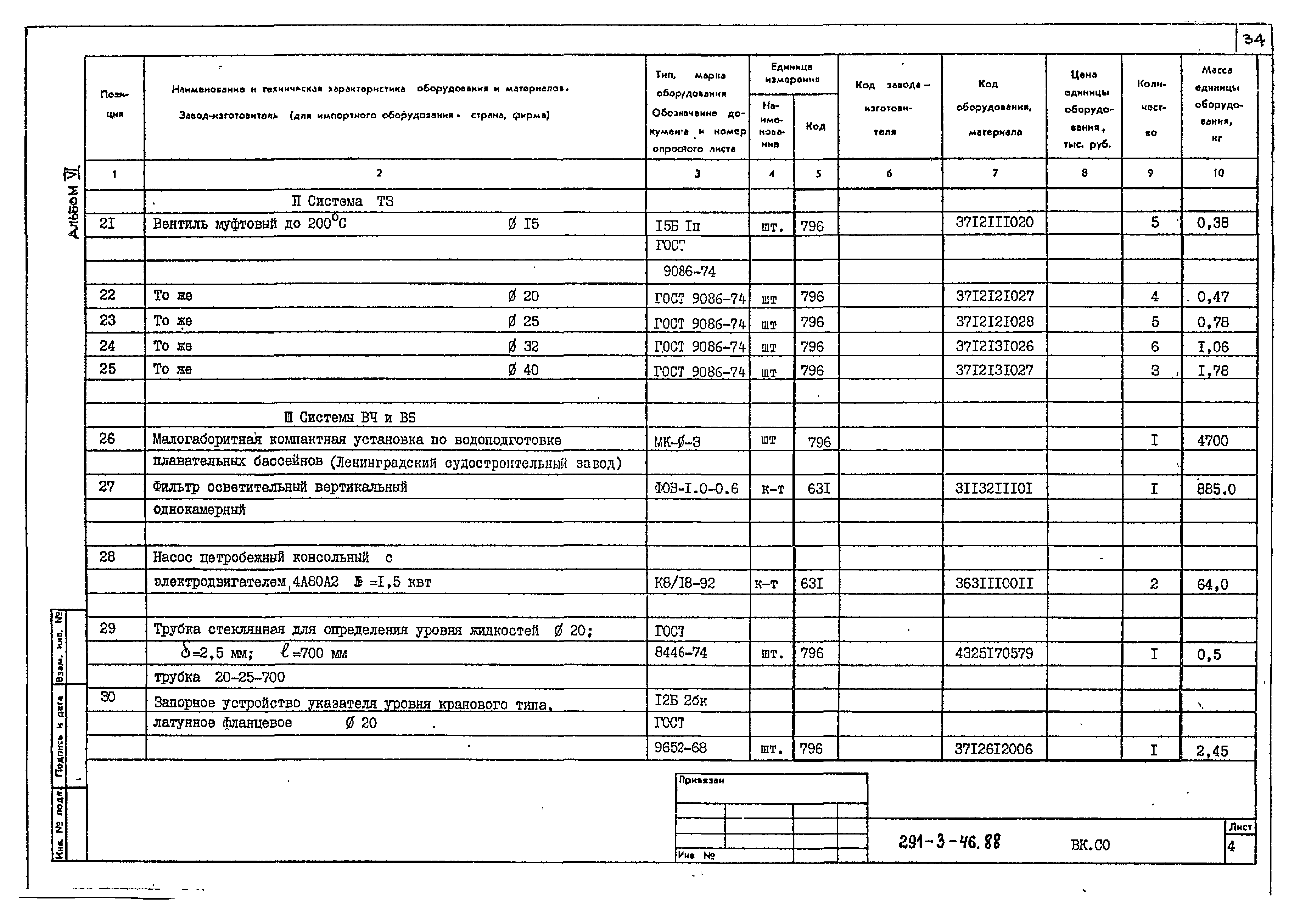 Типовой проект 291-3-46.88