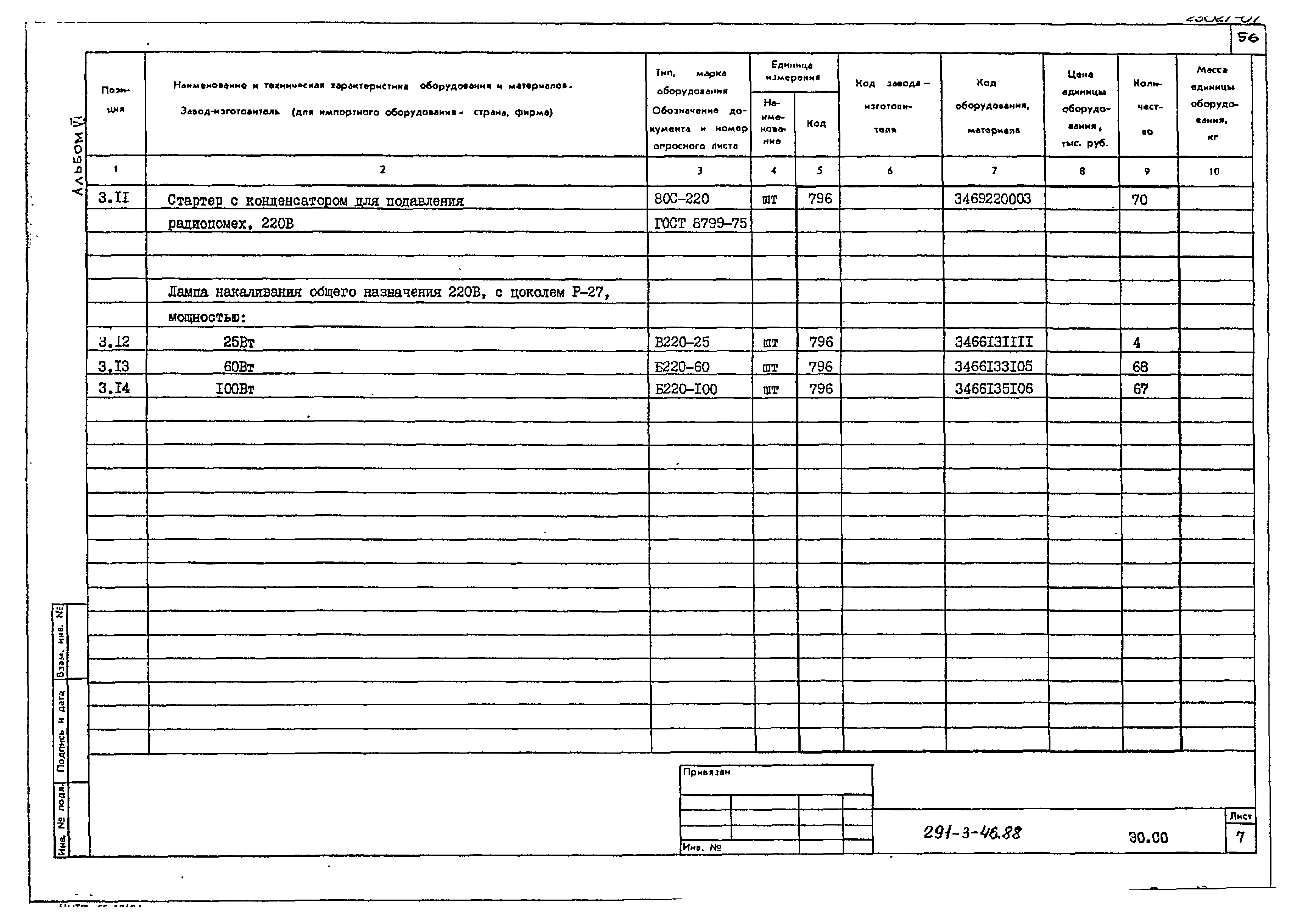 Типовой проект 291-3-46.88