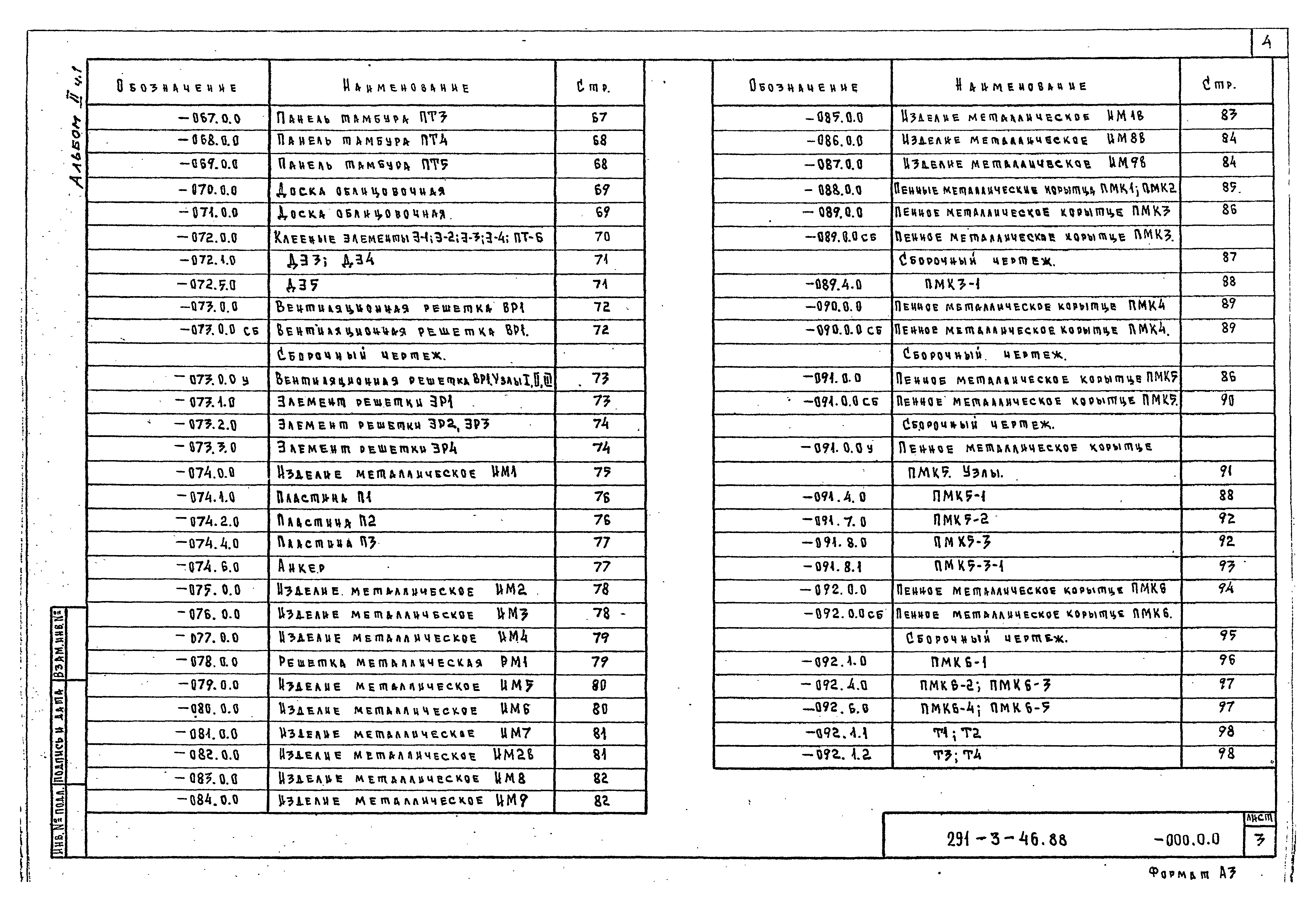 Типовой проект 291-3-46.88