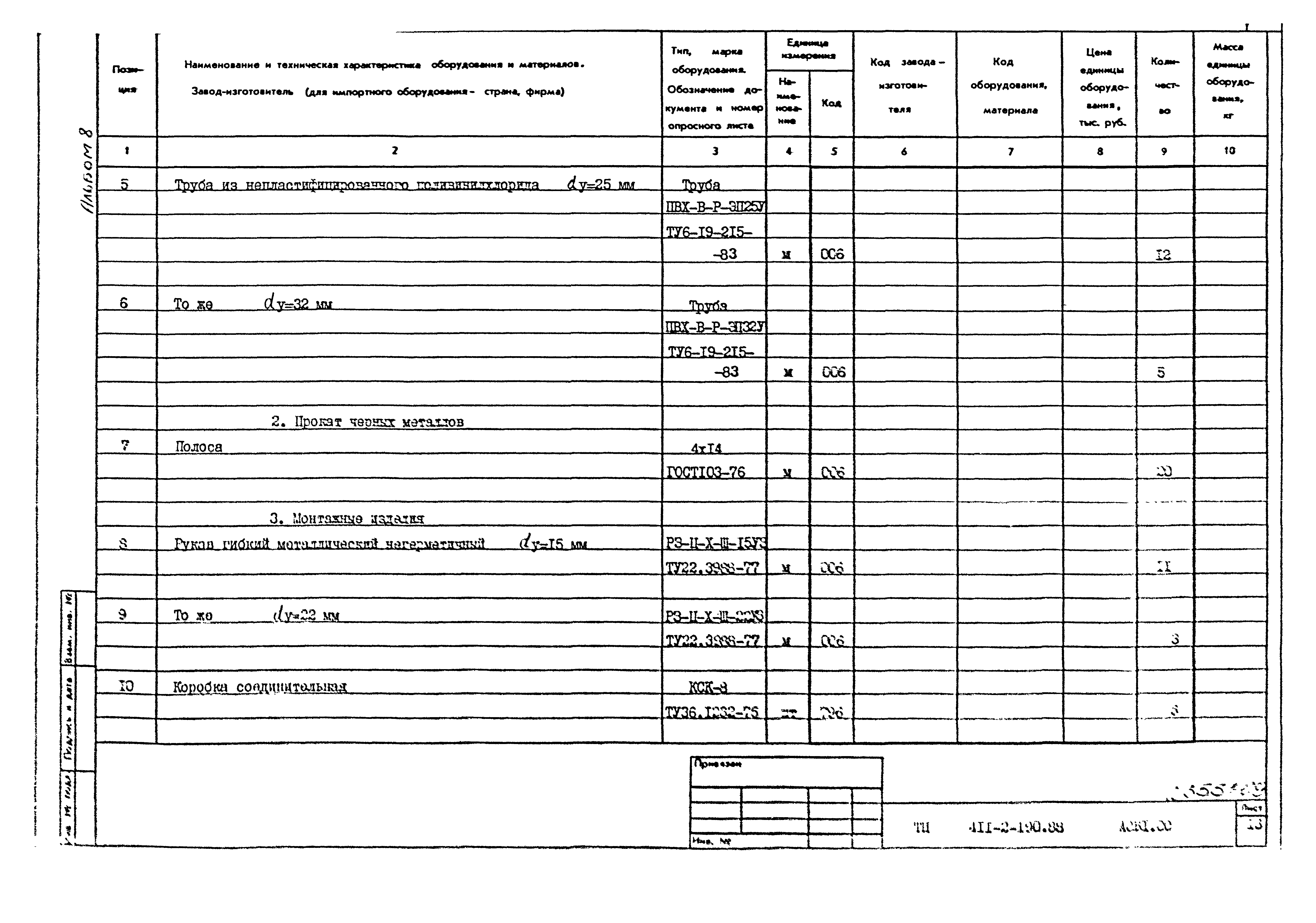 Типовой проект 411-2-190.88