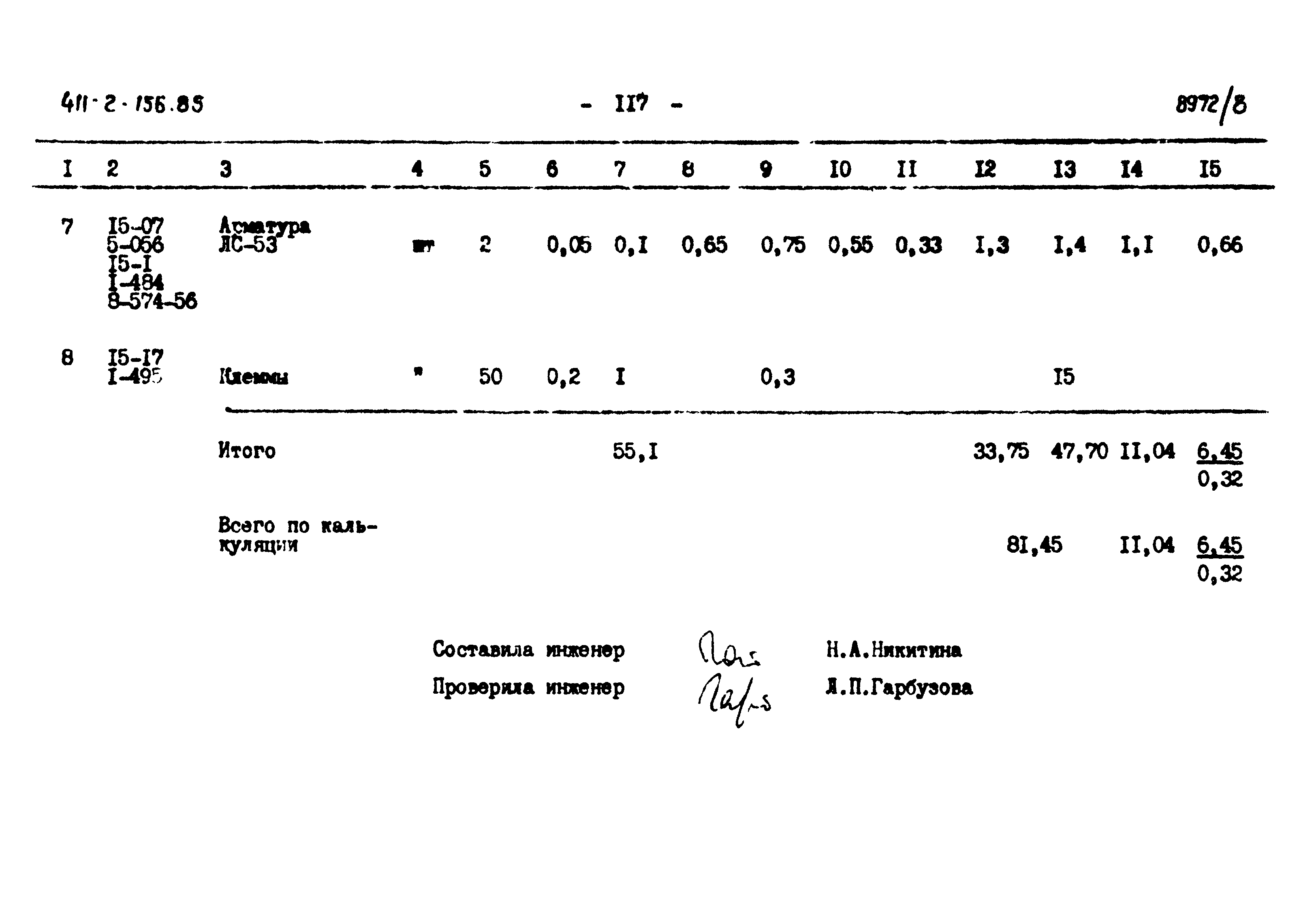 Типовой проект 411-2-156.85