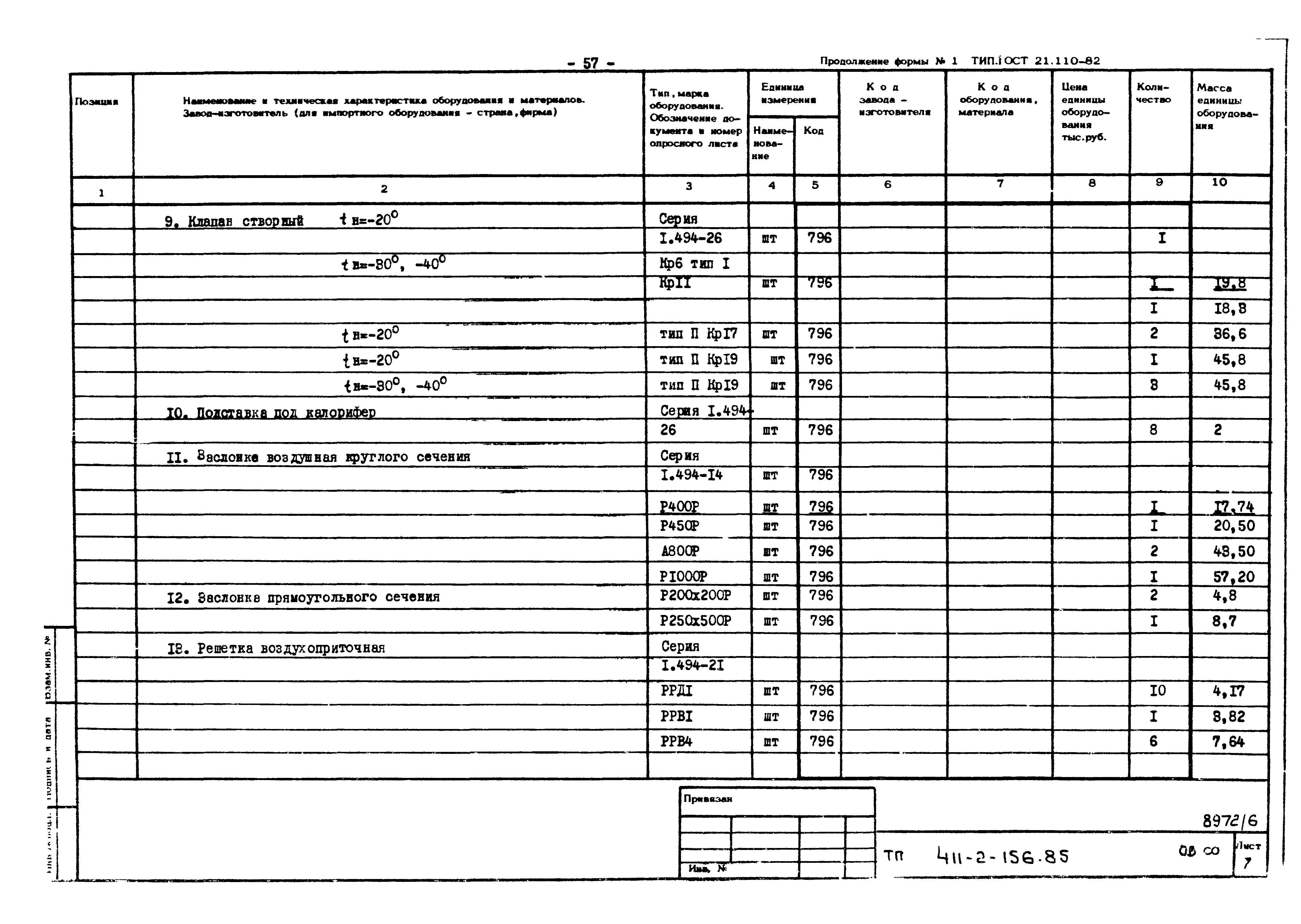 Типовой проект 411-2-156.85