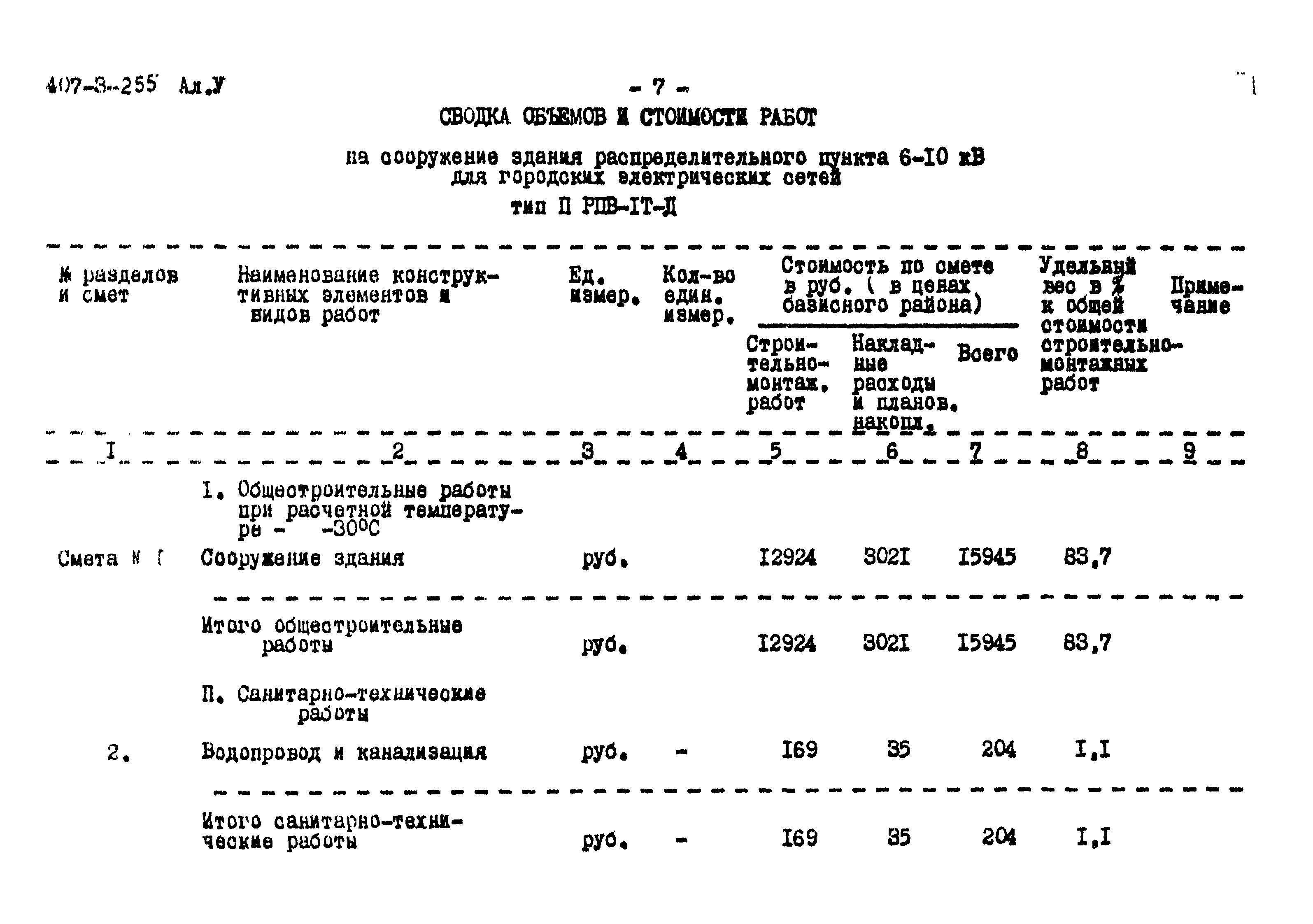 Типовой проект 407-3-255