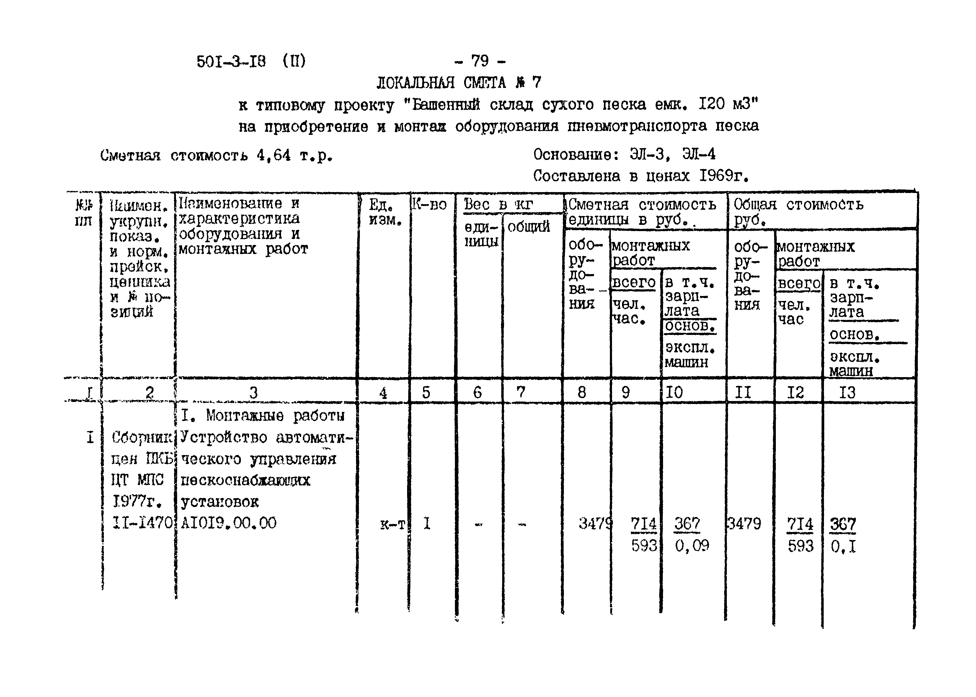 Типовой проект 501-3-18