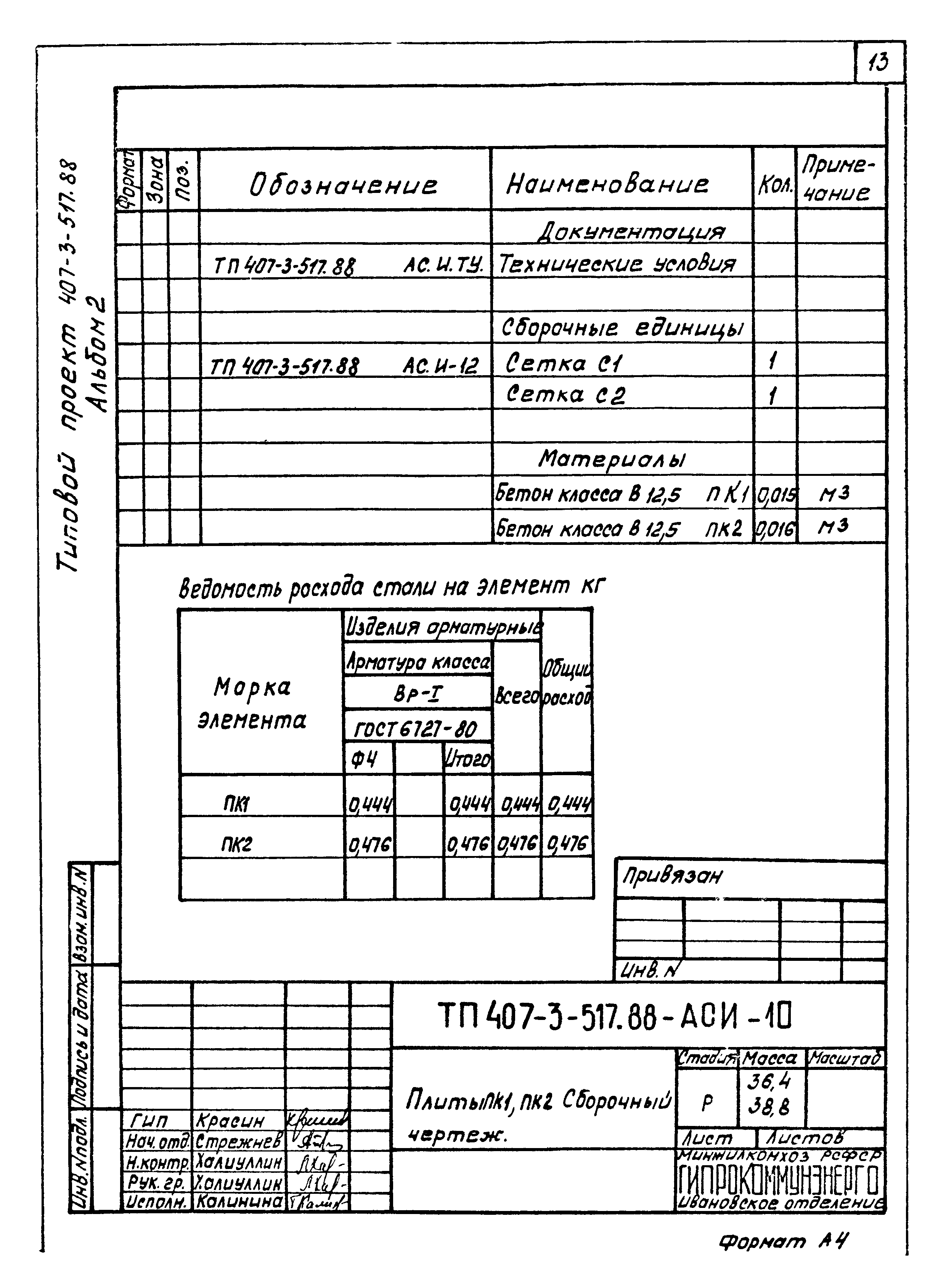 Типовой проект 407-3-516.88