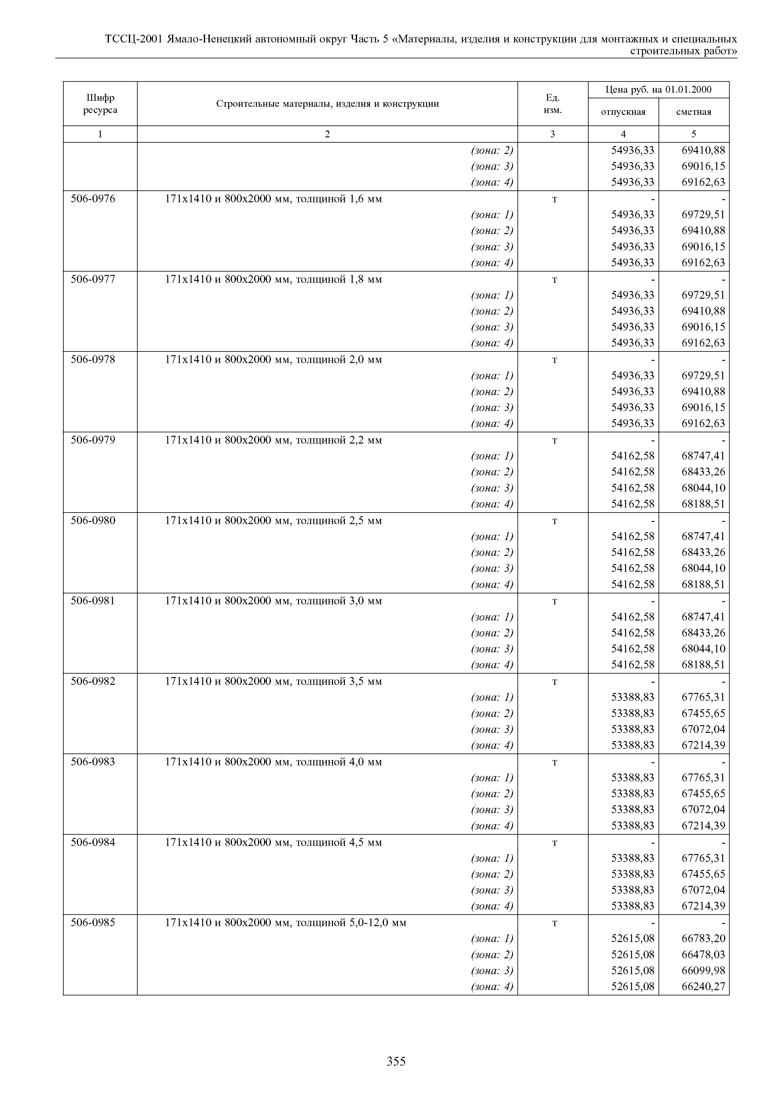 ТССЦ Ямало-Ненецкий автономный округ 05-2001