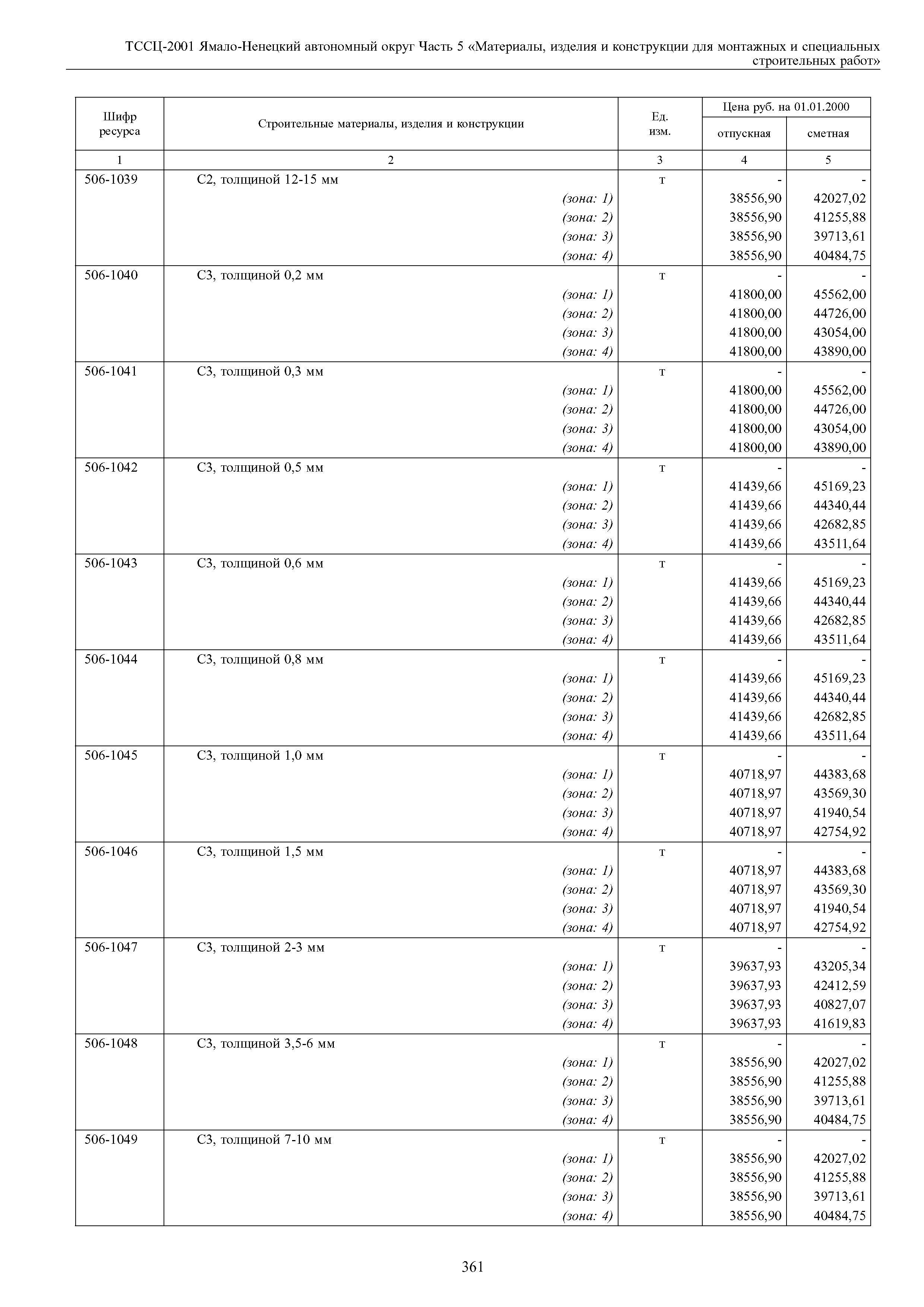 ТССЦ Ямало-Ненецкий автономный округ 05-2001