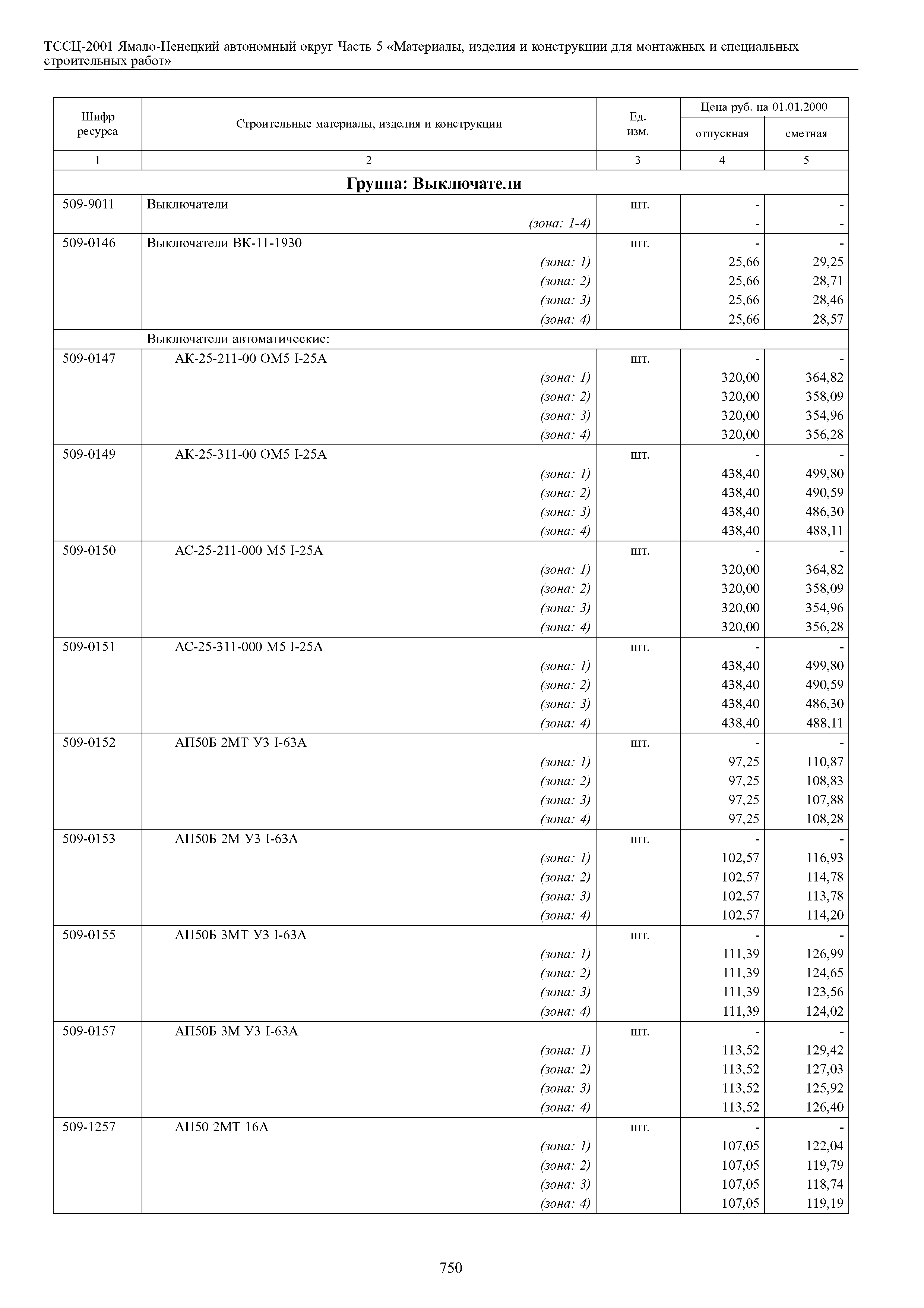 ТССЦ Ямало-Ненецкий автономный округ 05-2001