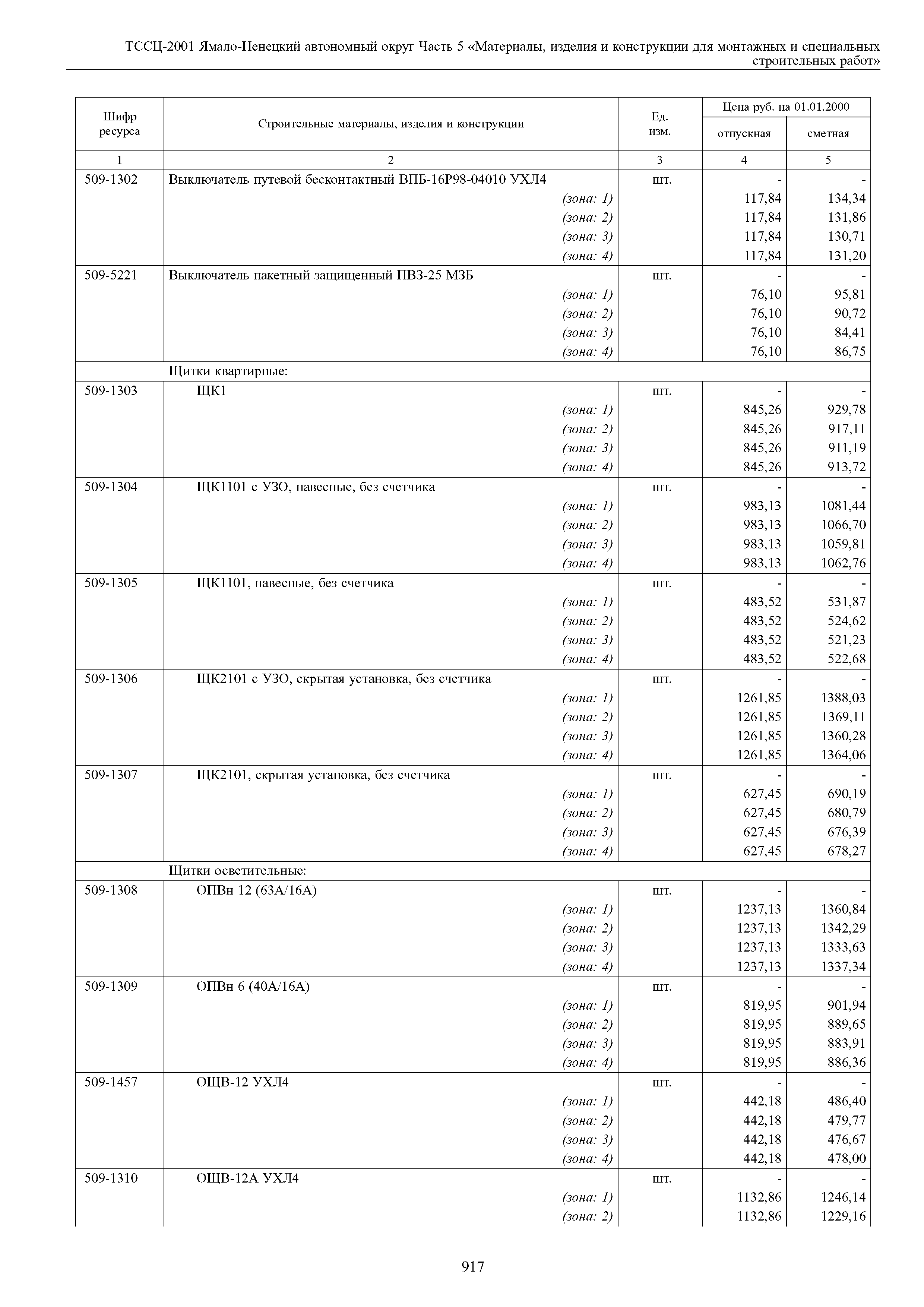 ТССЦ Ямало-Ненецкий автономный округ 05-2001