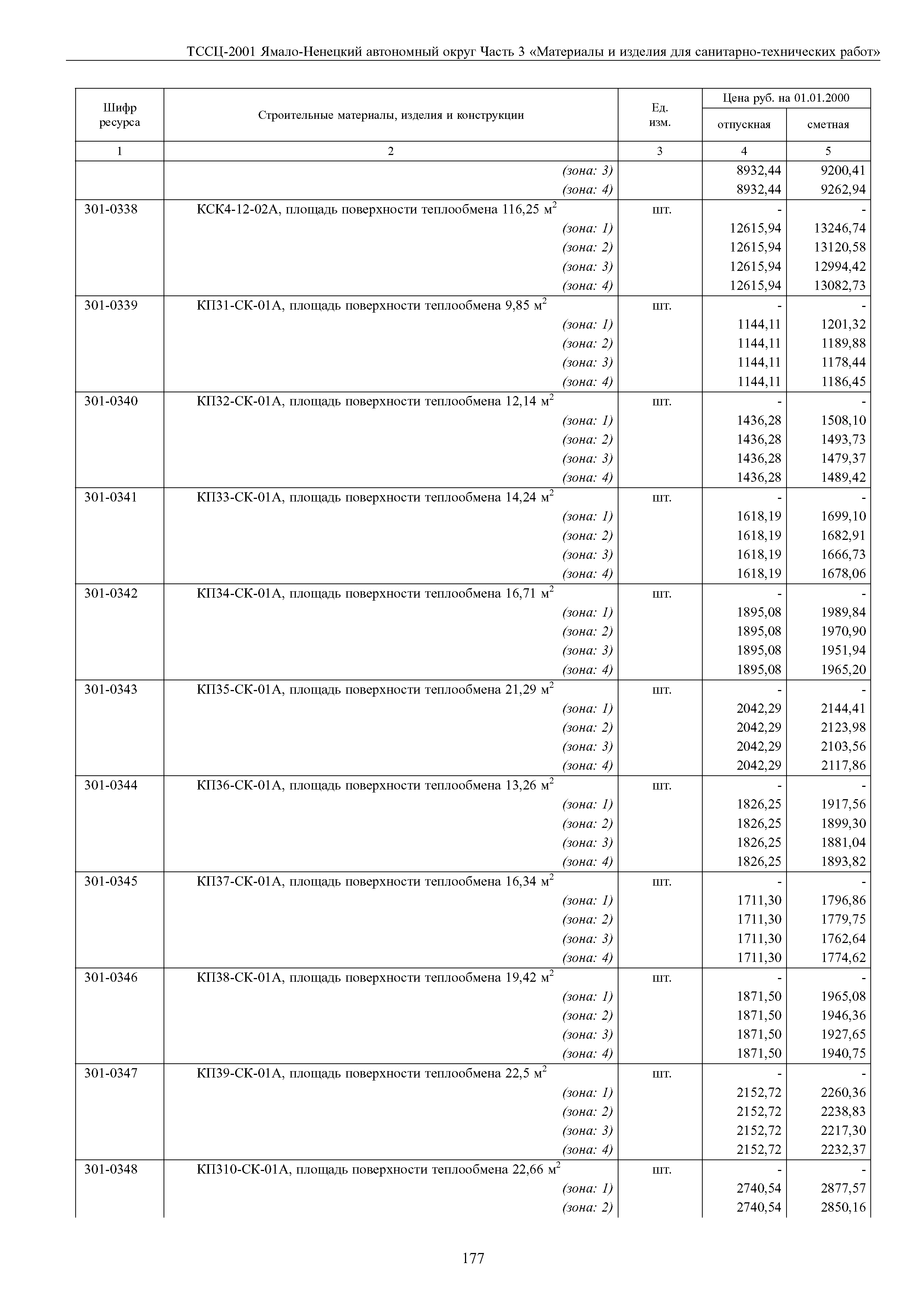 ТССЦ Ямало-Ненецкий автономный округ 03-2001