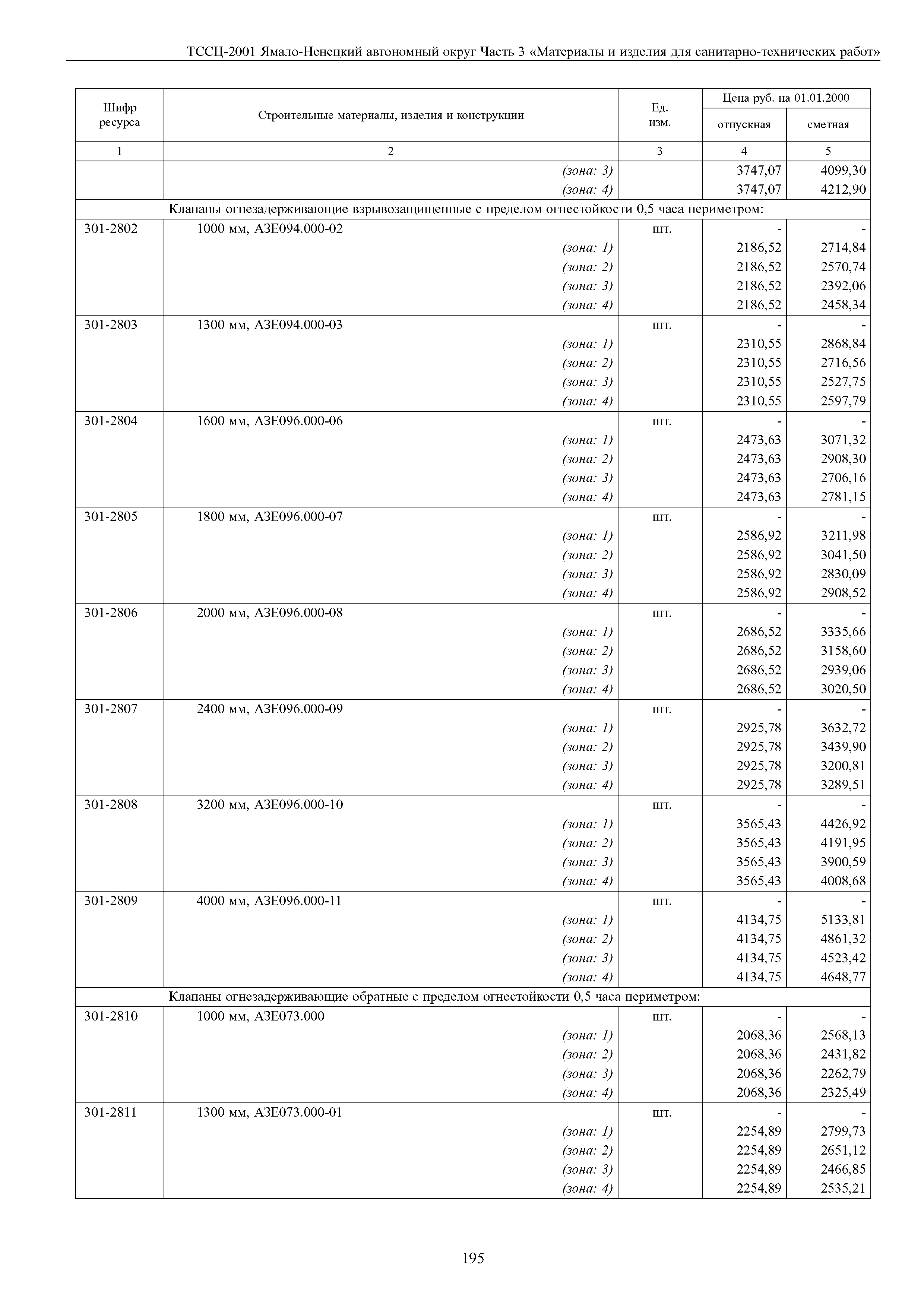 ТССЦ Ямало-Ненецкий автономный округ 03-2001