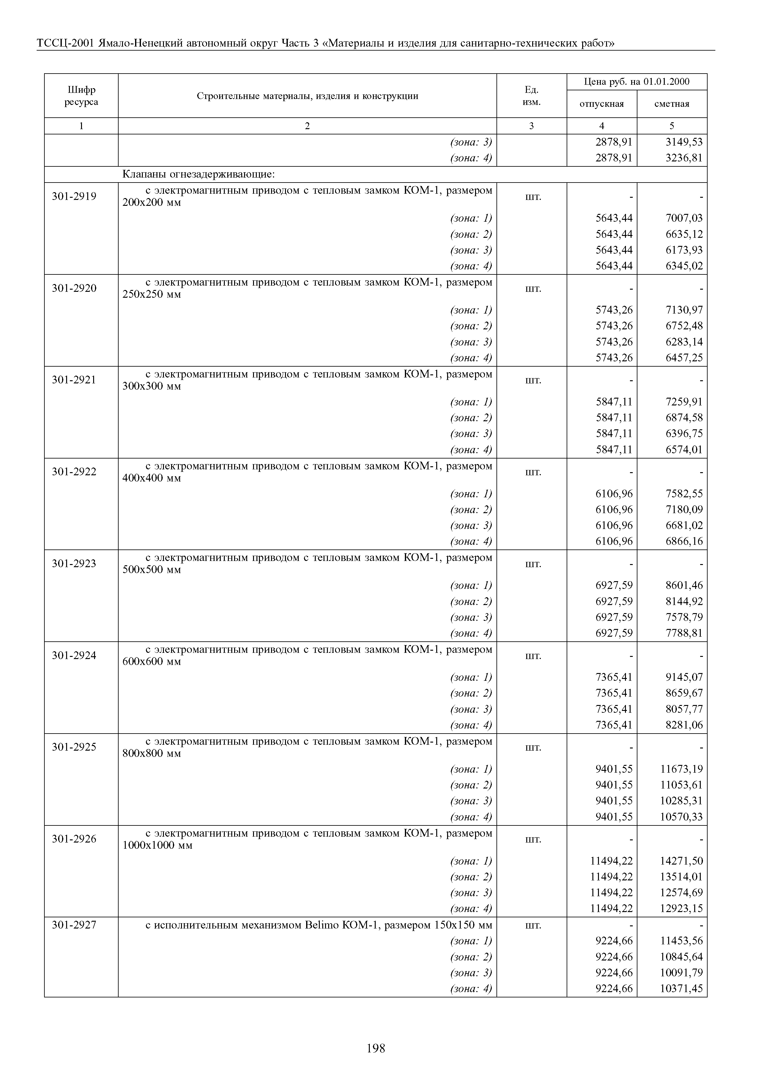 ТССЦ Ямало-Ненецкий автономный округ 03-2001