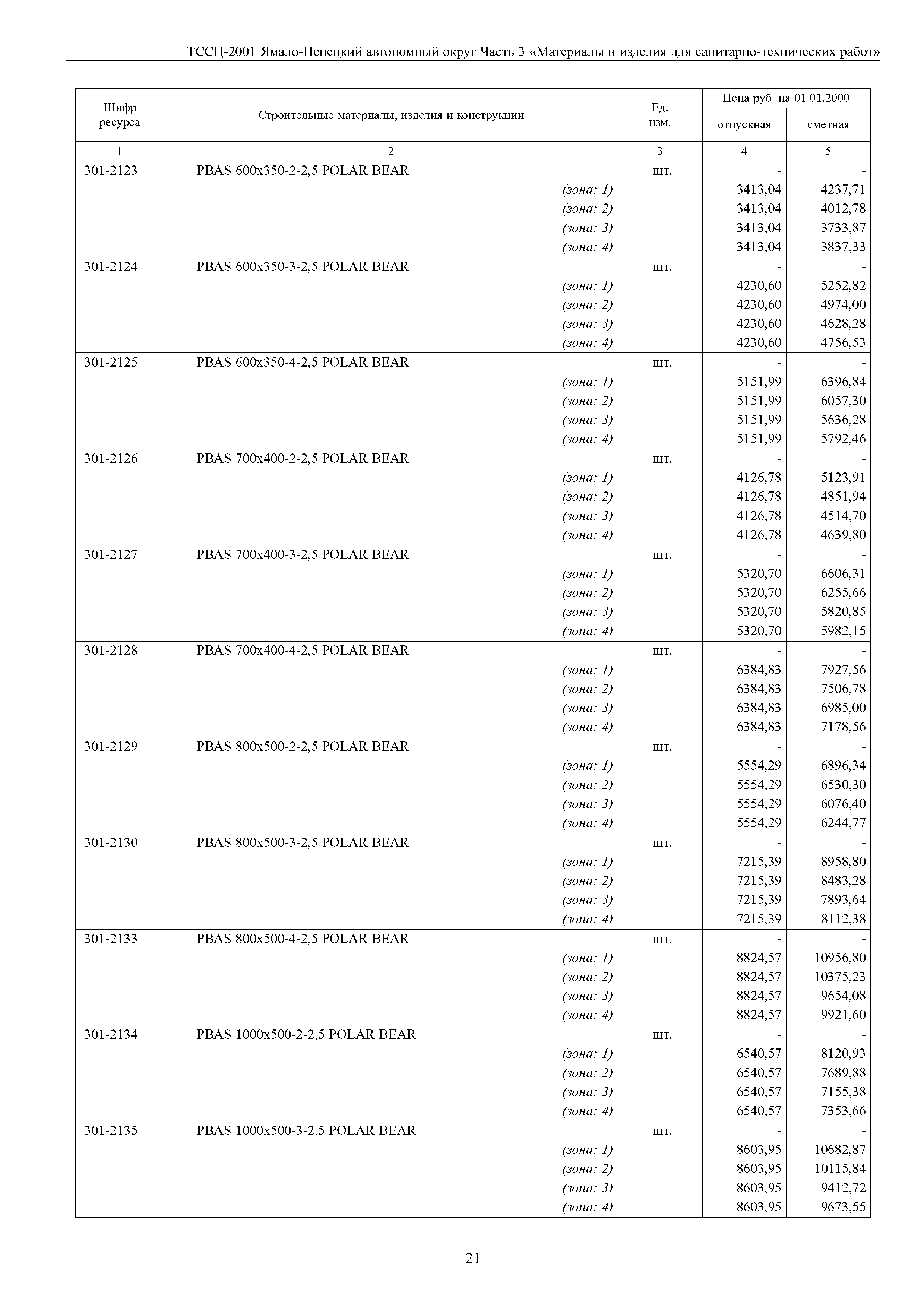 ТССЦ Ямало-Ненецкий автономный округ 03-2001