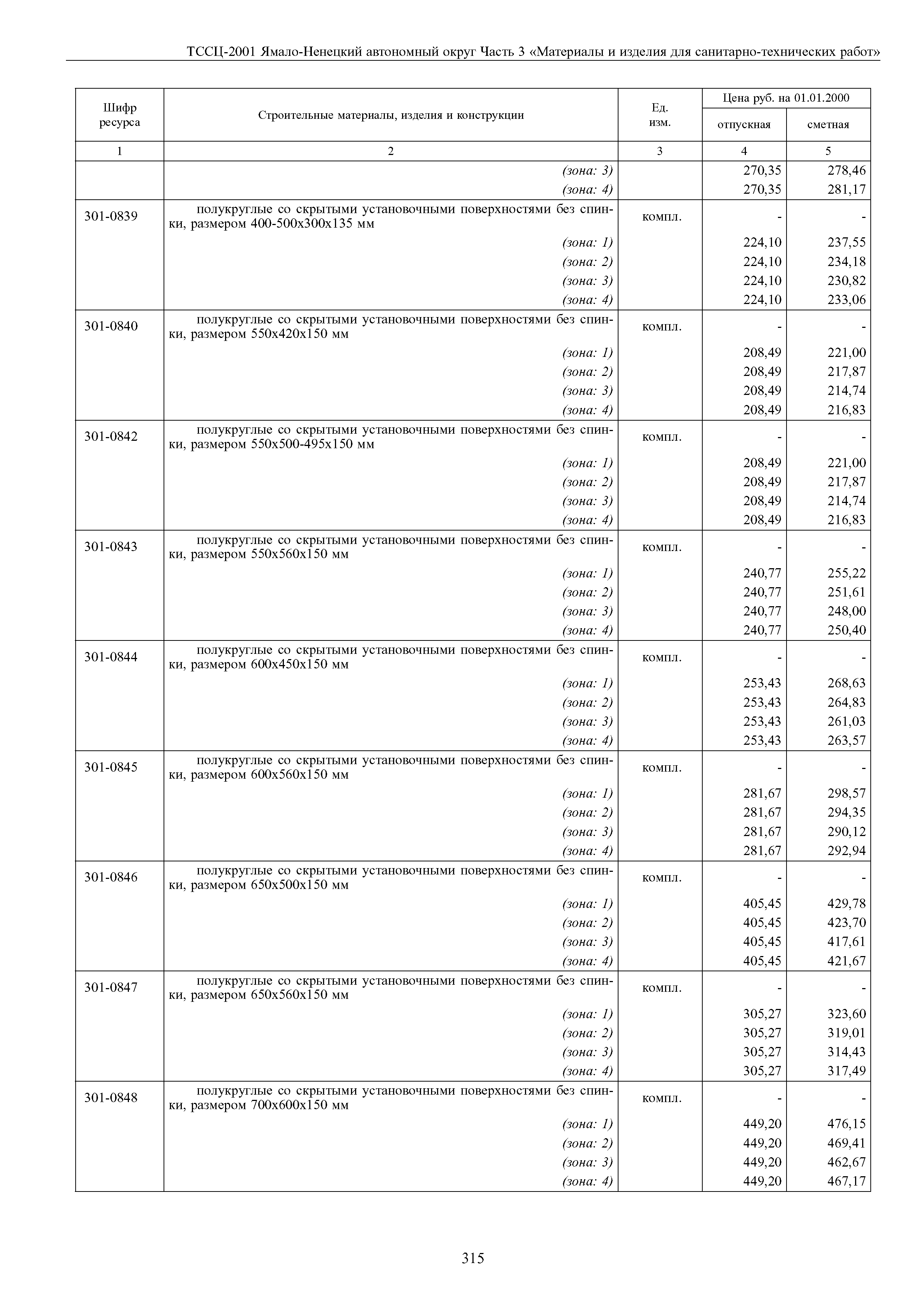 ТССЦ Ямало-Ненецкий автономный округ 03-2001