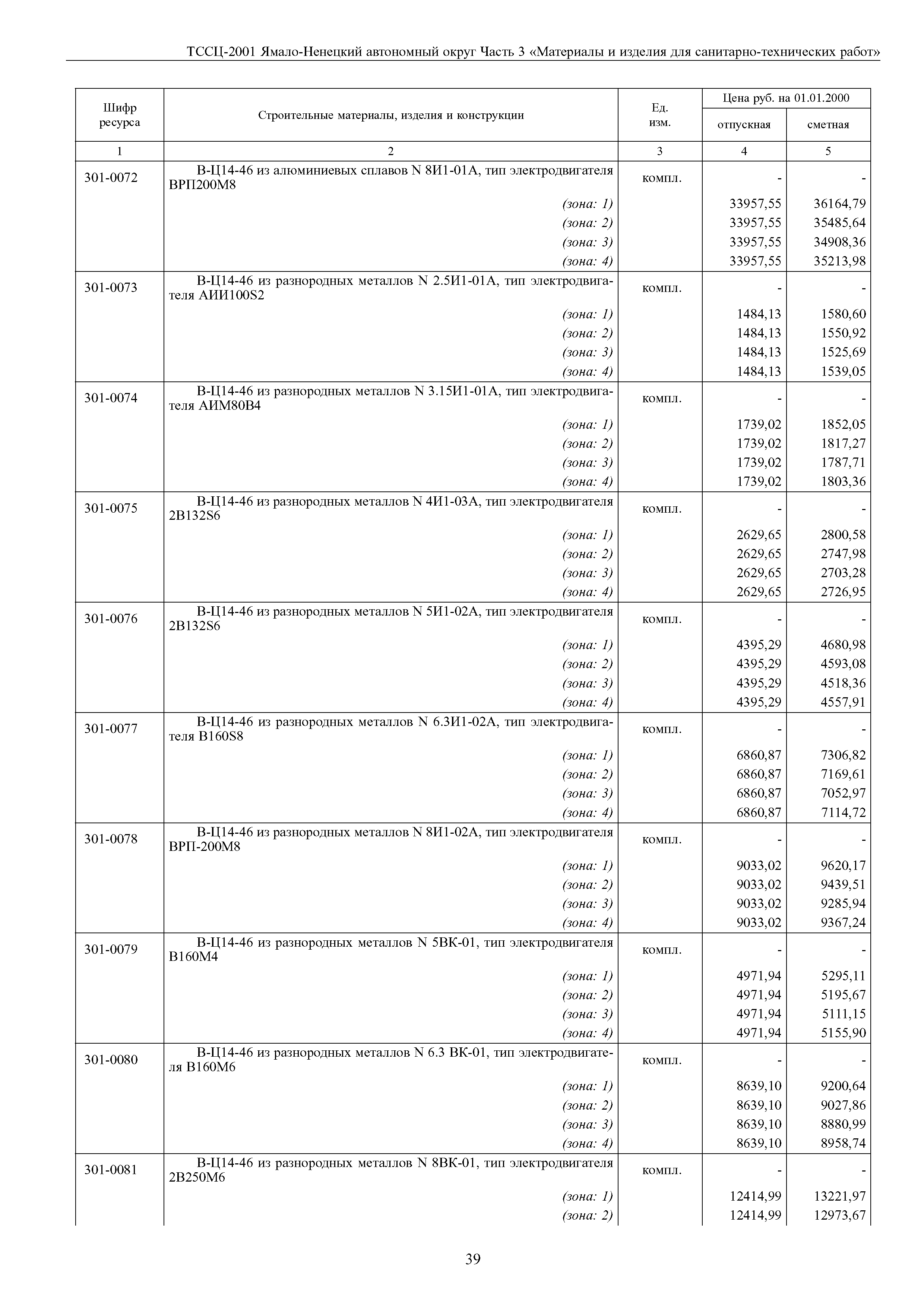 ТССЦ Ямало-Ненецкий автономный округ 03-2001