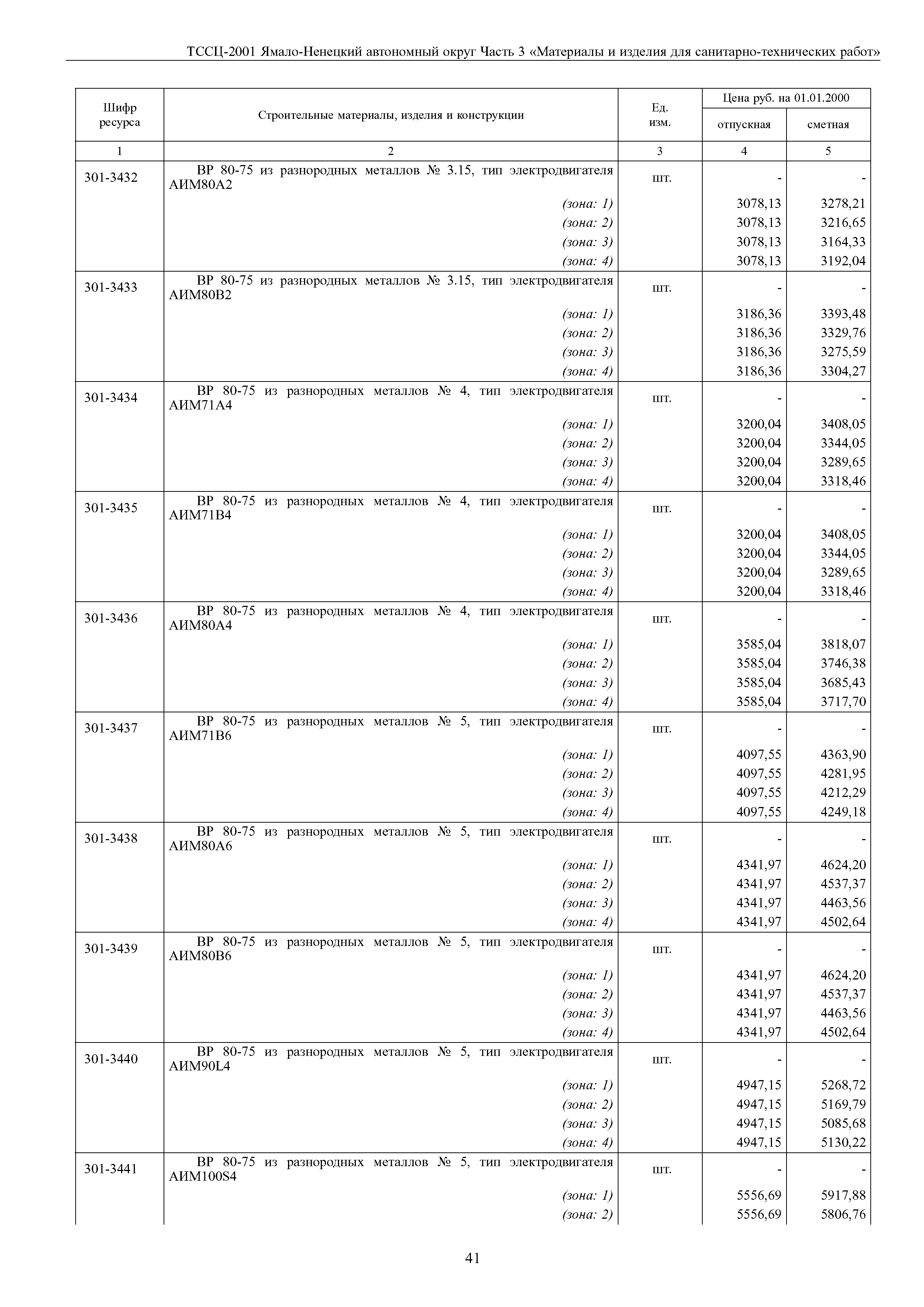 ТССЦ Ямало-Ненецкий автономный округ 03-2001