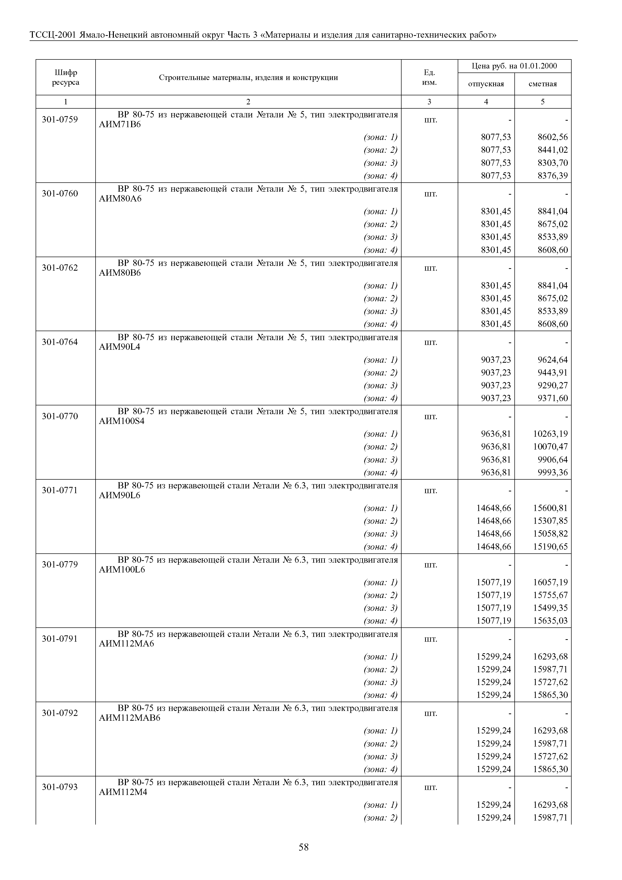 ТССЦ Ямало-Ненецкий автономный округ 03-2001