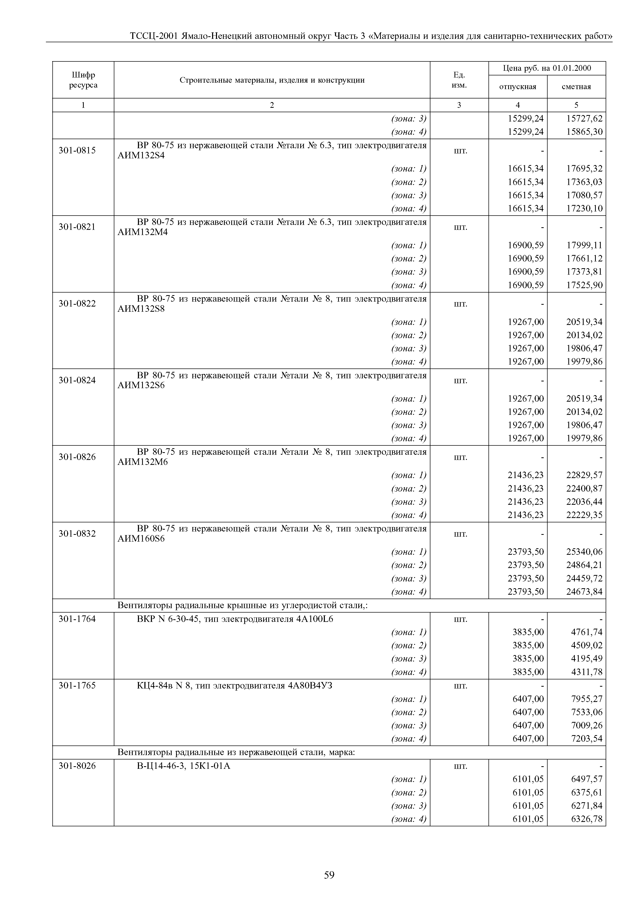 ТССЦ Ямало-Ненецкий автономный округ 03-2001