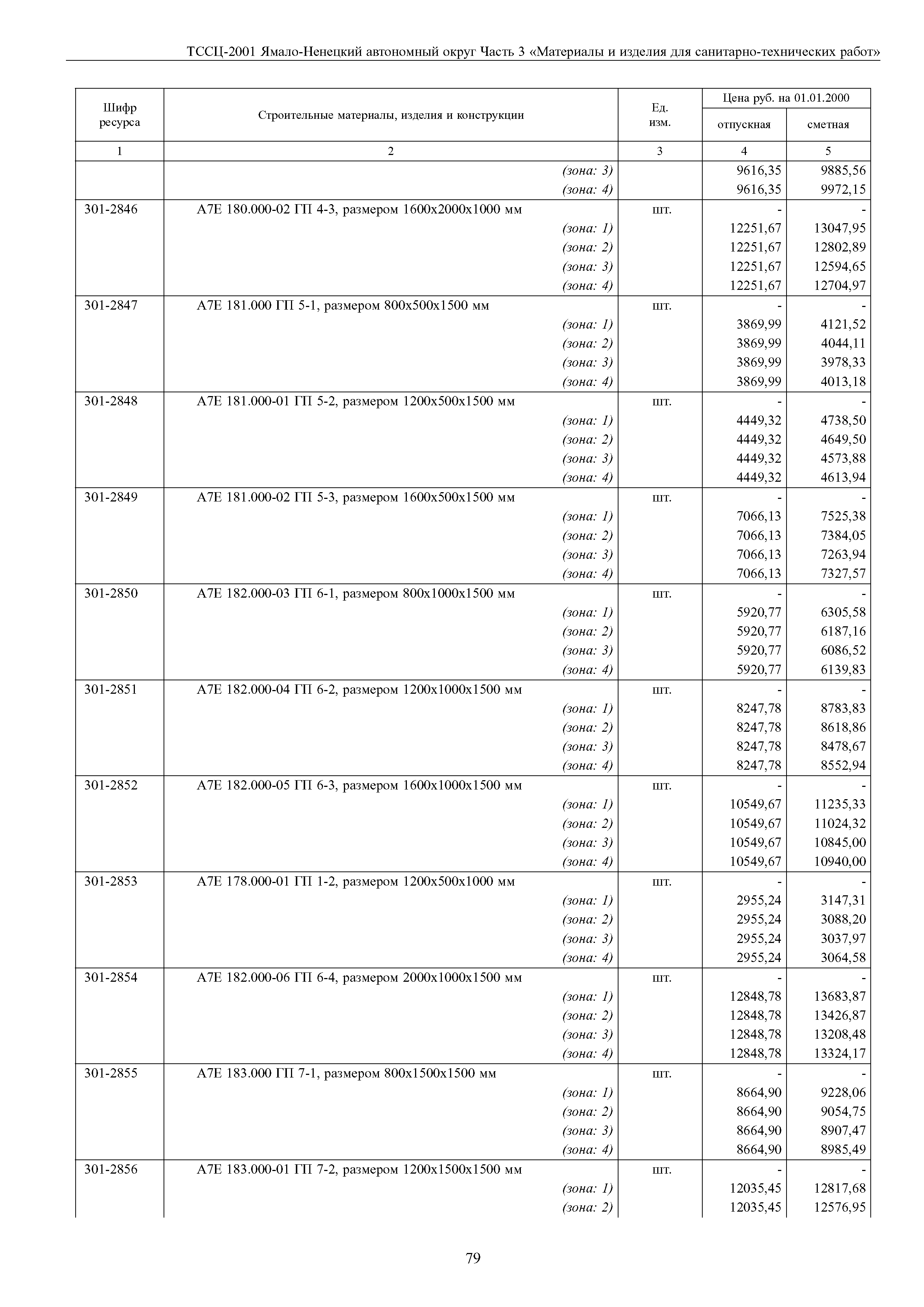 ТССЦ Ямало-Ненецкий автономный округ 03-2001