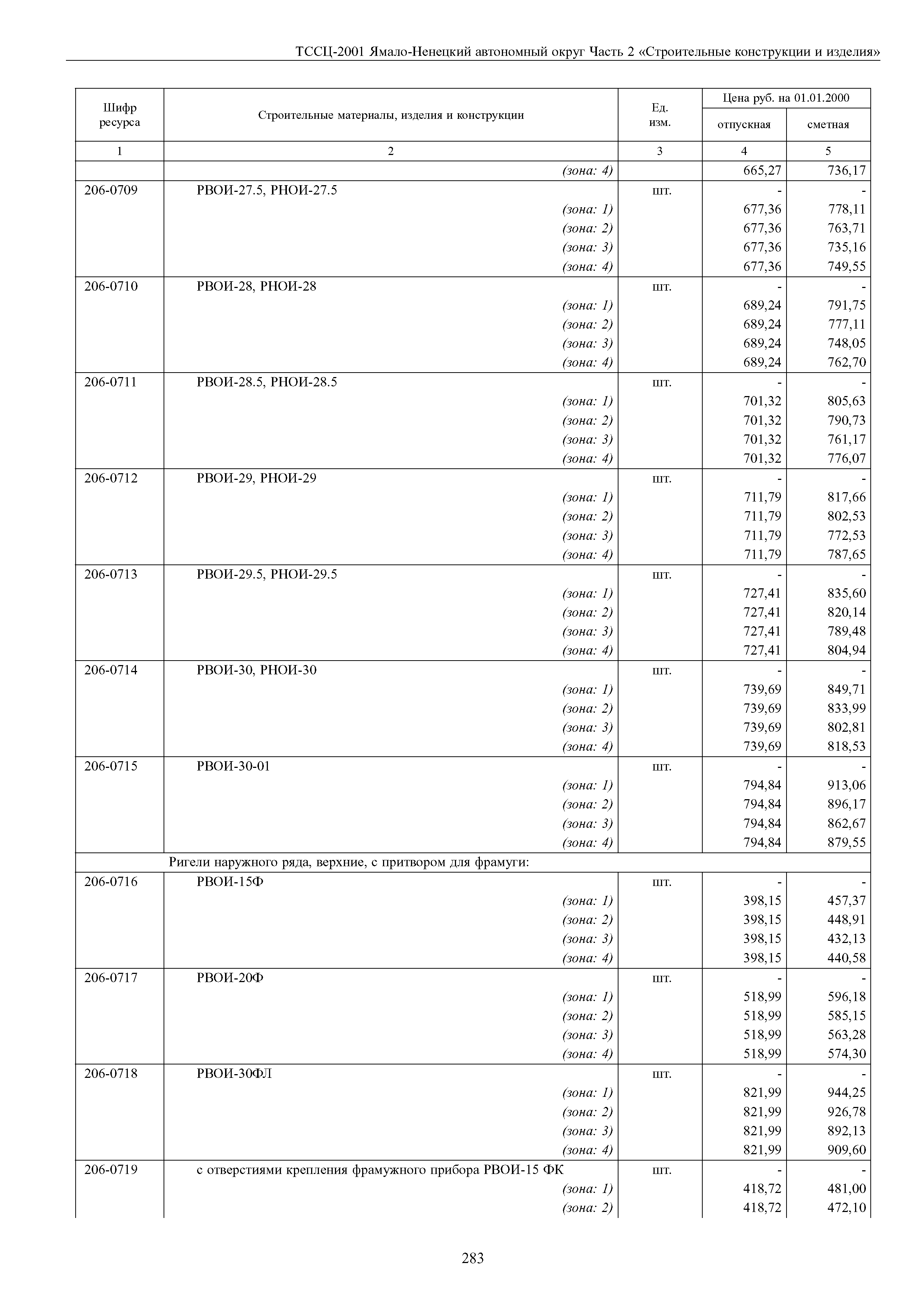 ТССЦ Ямало-Ненецкий автономный округ 02-2001