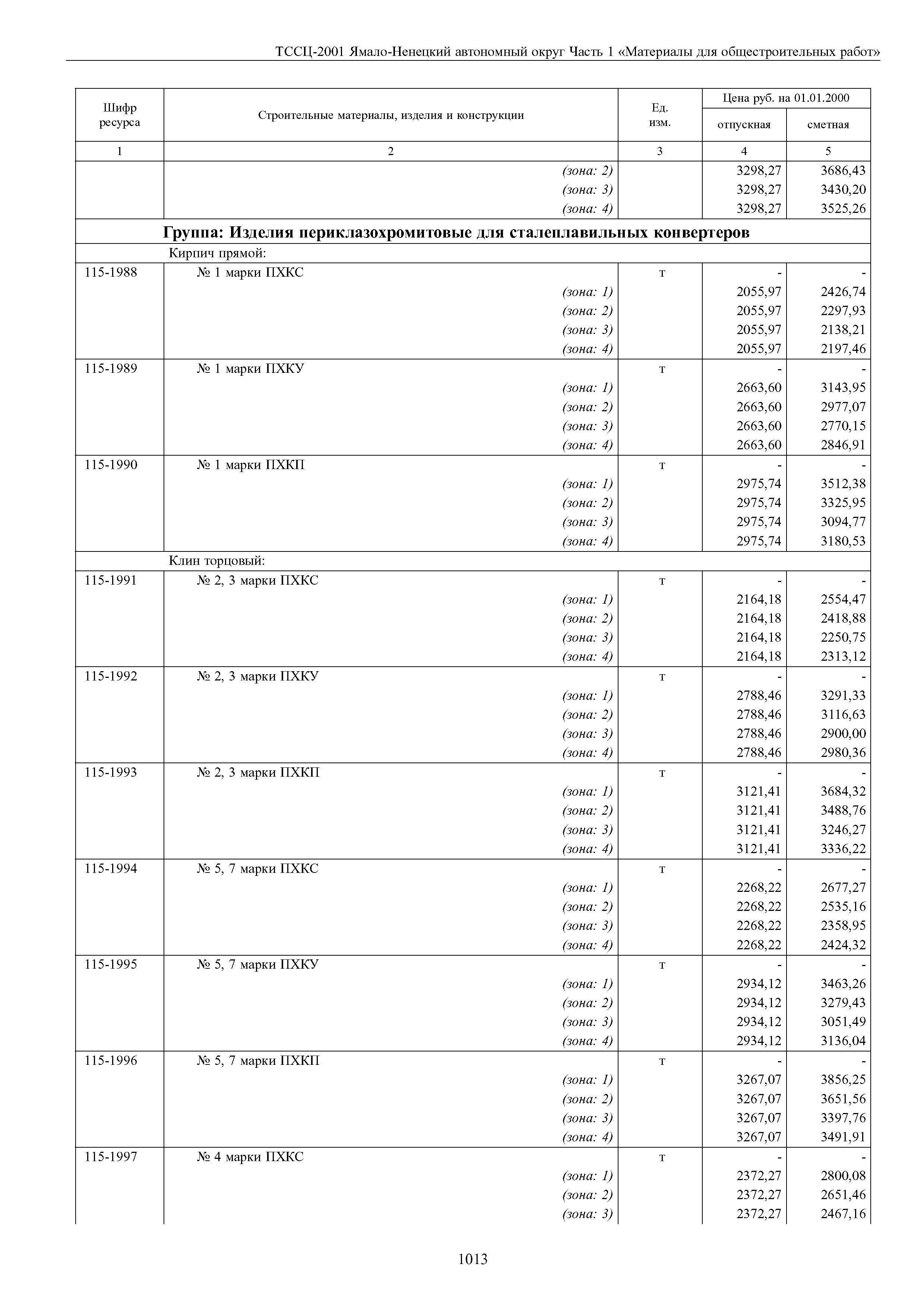 ТССЦ Ямало-Ненецкий автономный округ 01-2001