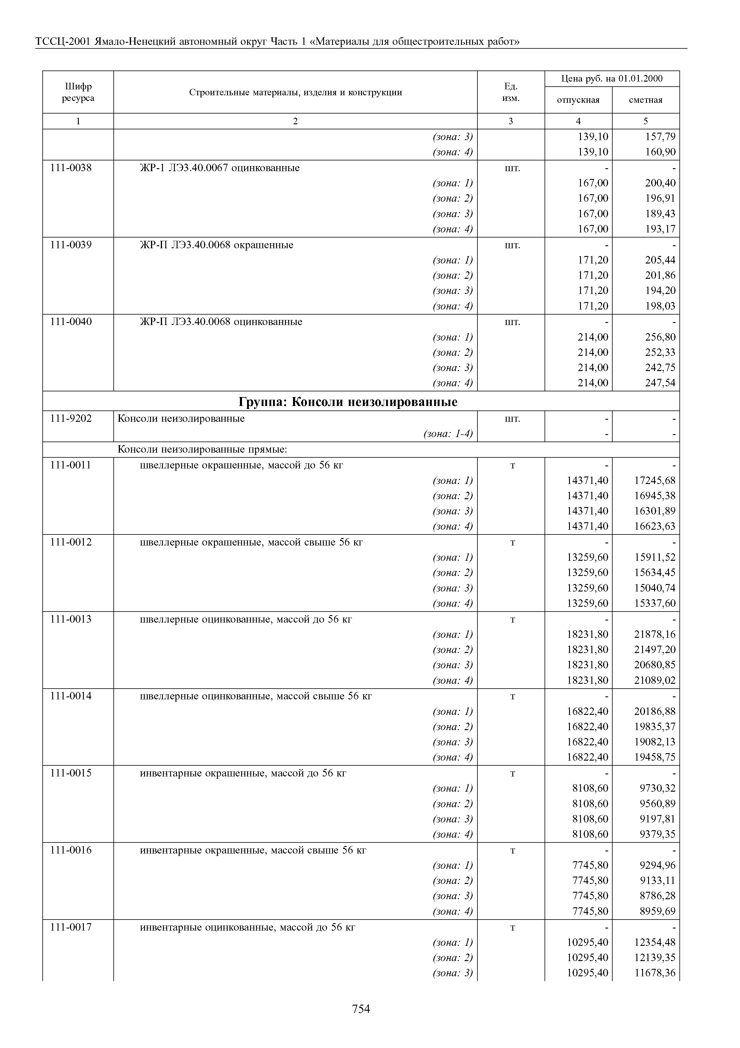 ТССЦ Ямало-Ненецкий автономный округ 01-2001