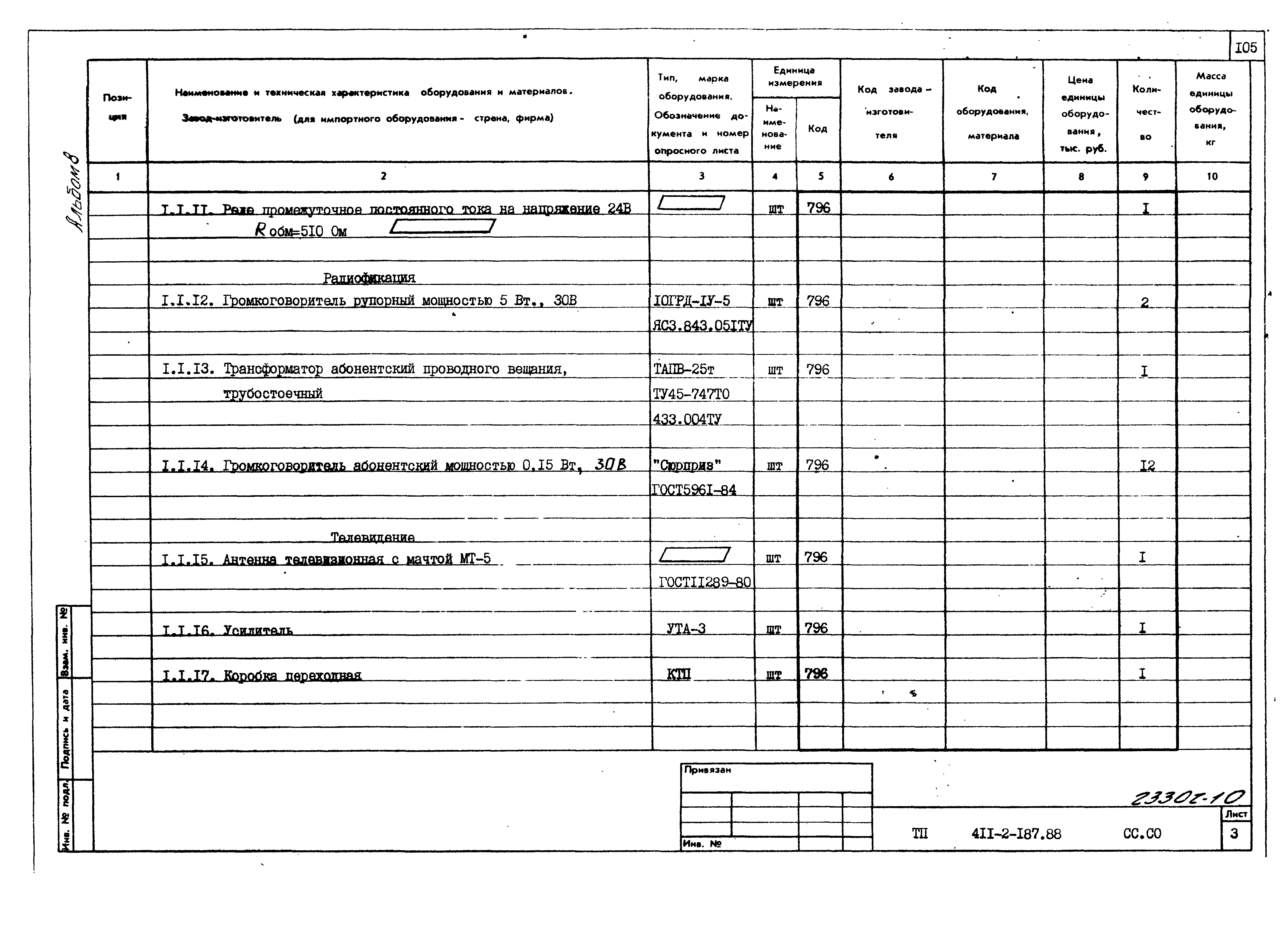 Типовой проект 411-2-187.88