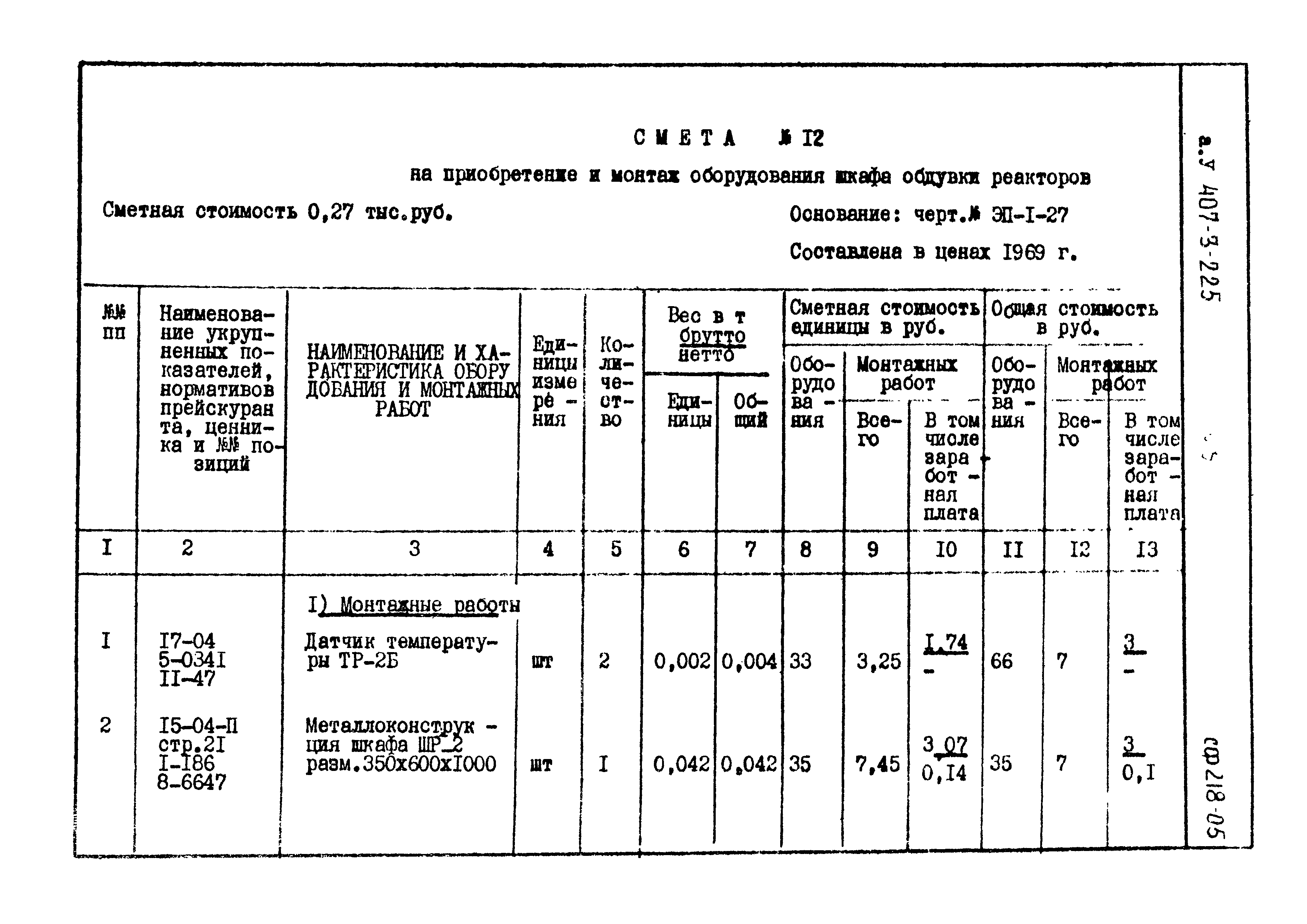 Типовой проект 407-3-225