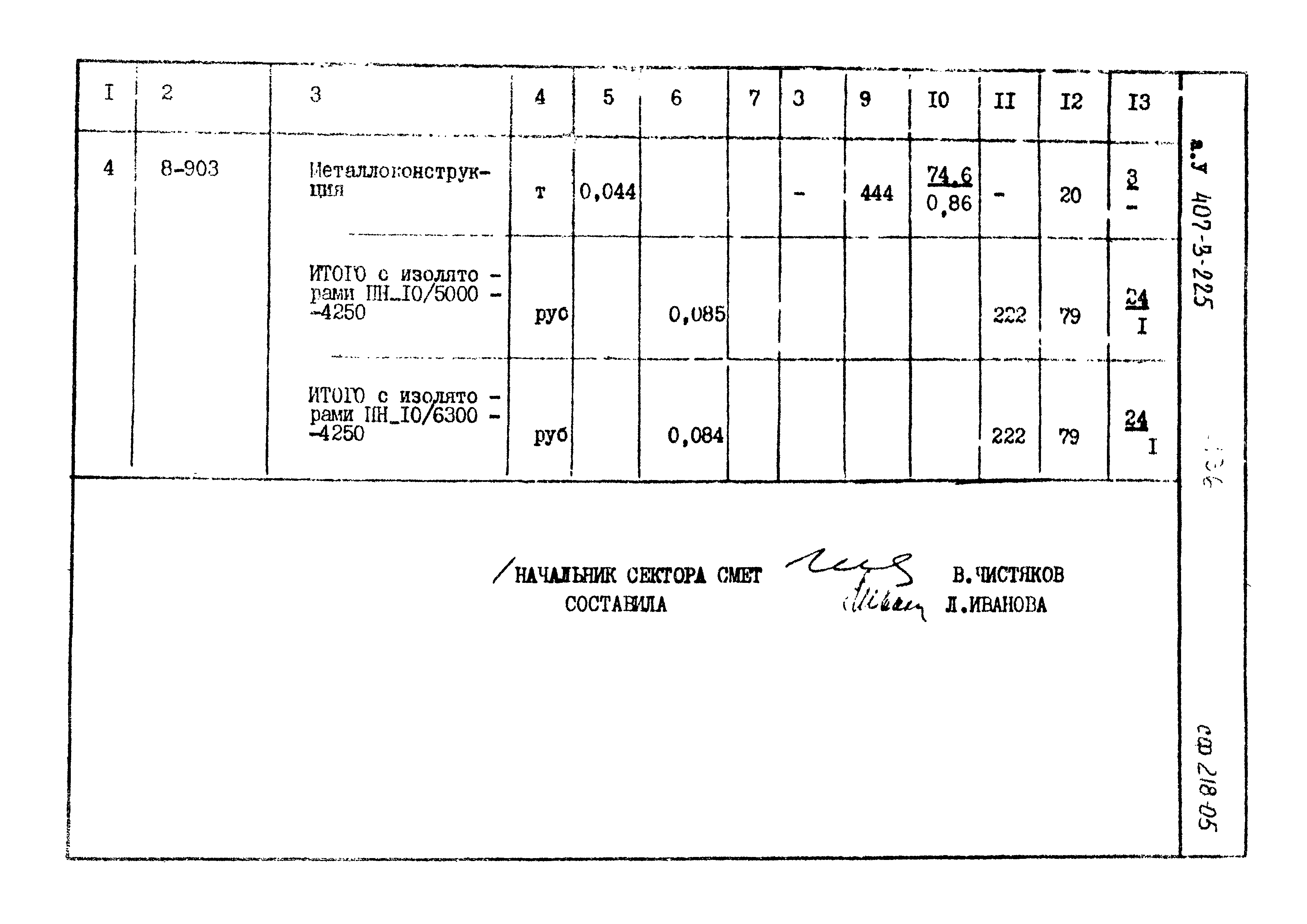 Типовой проект 407-3-225