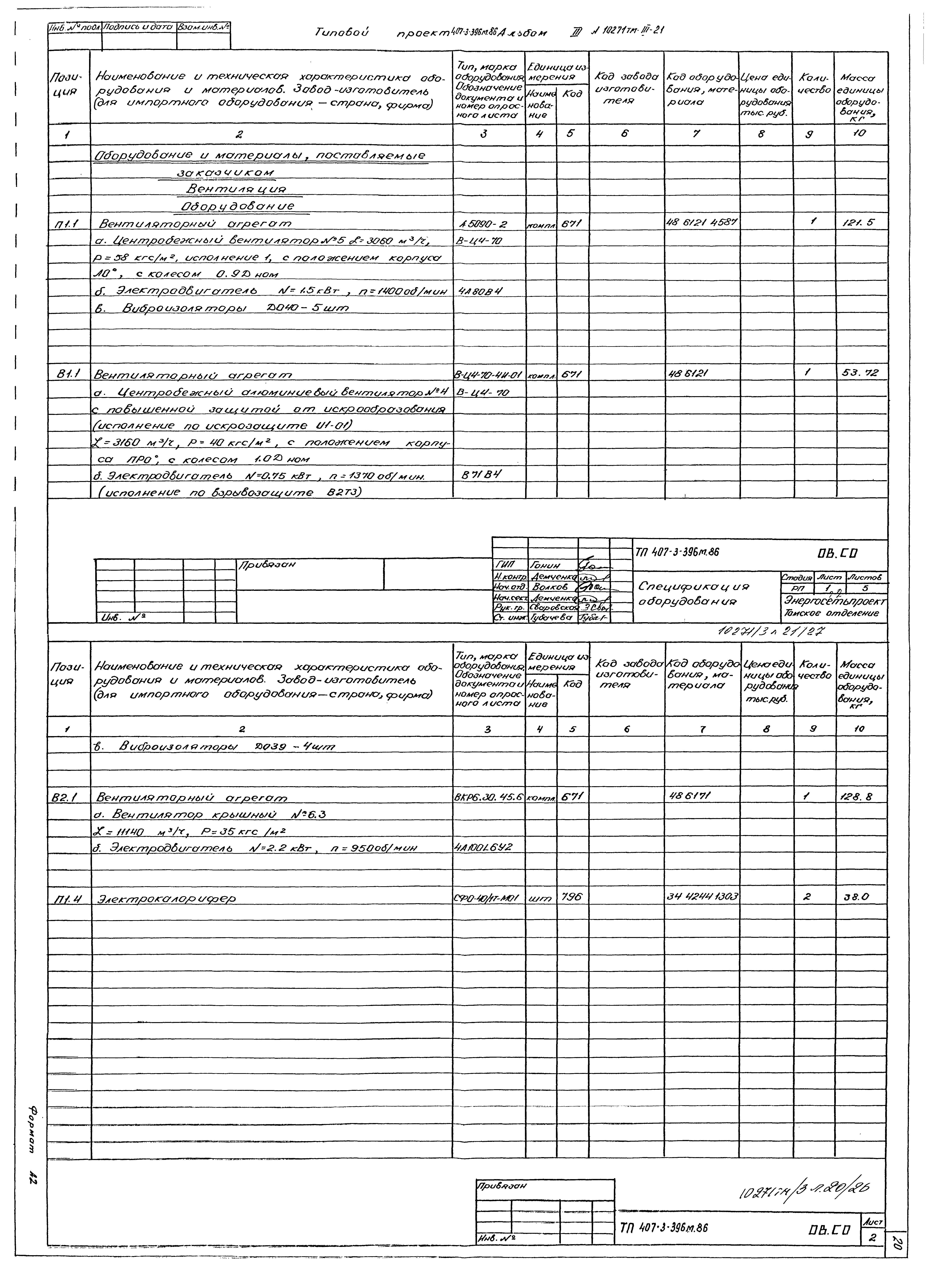 Типовой проект 407-3-396м.86