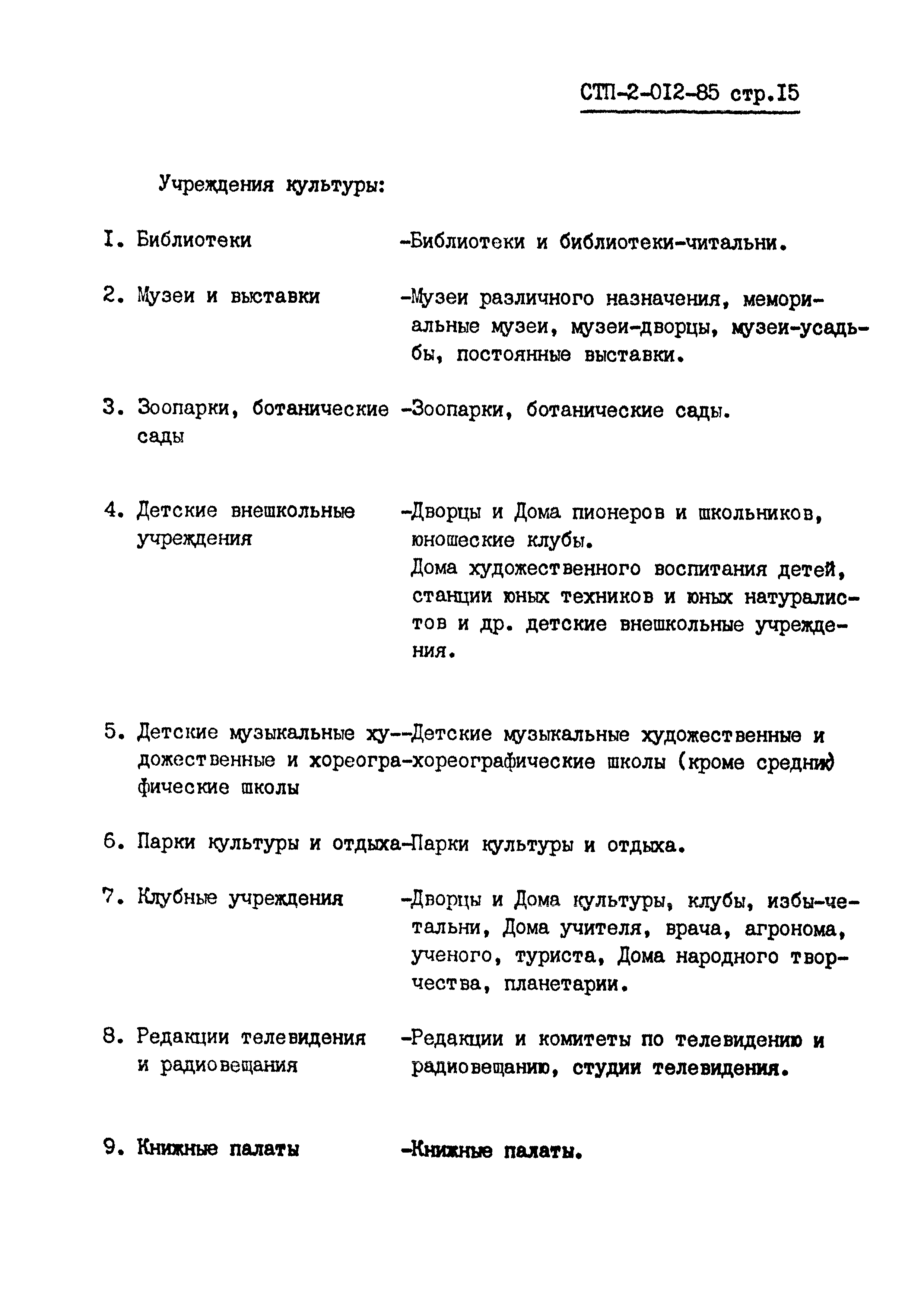 СТП 2-012-85