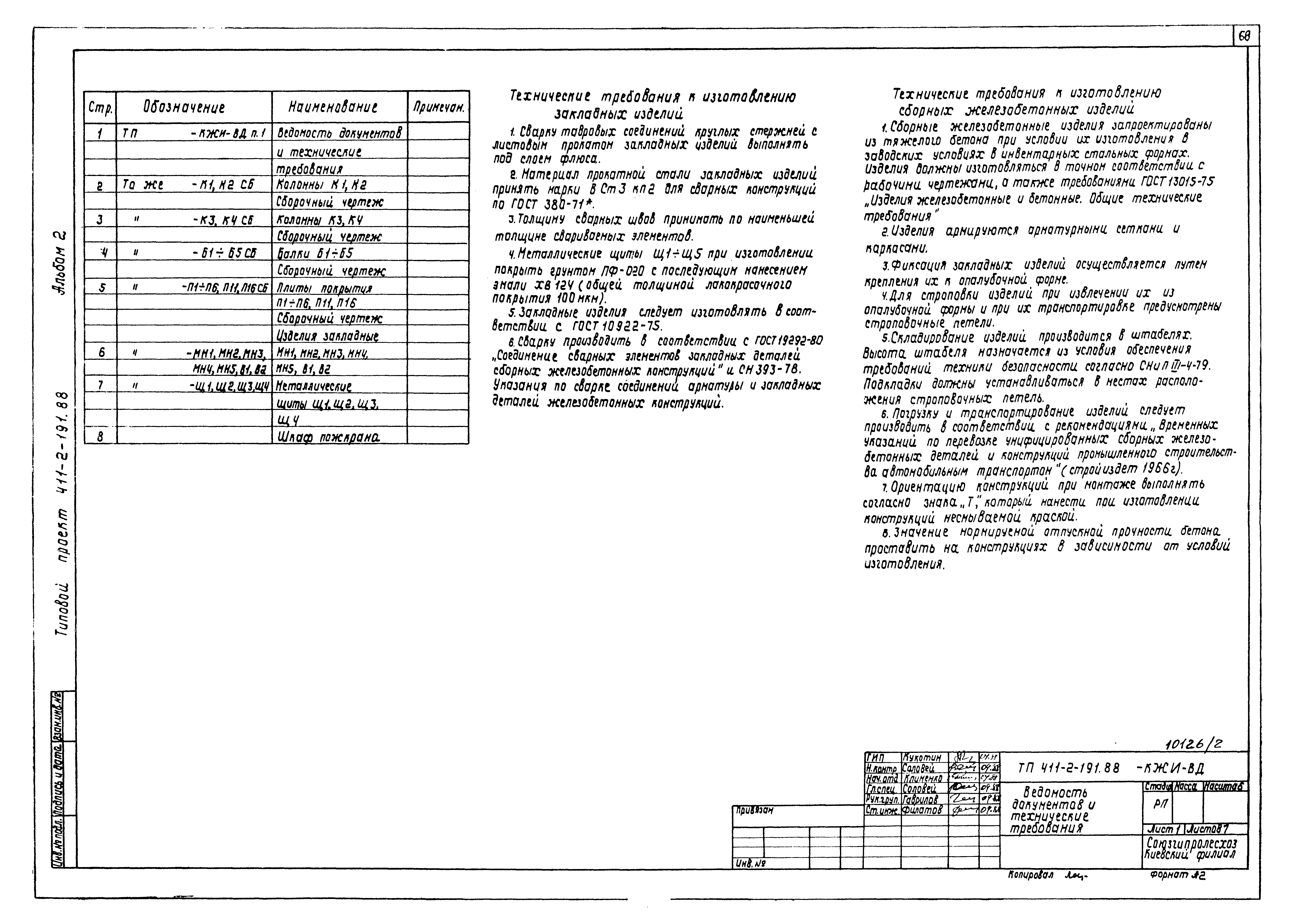 Типовой проект 411-2-191.88