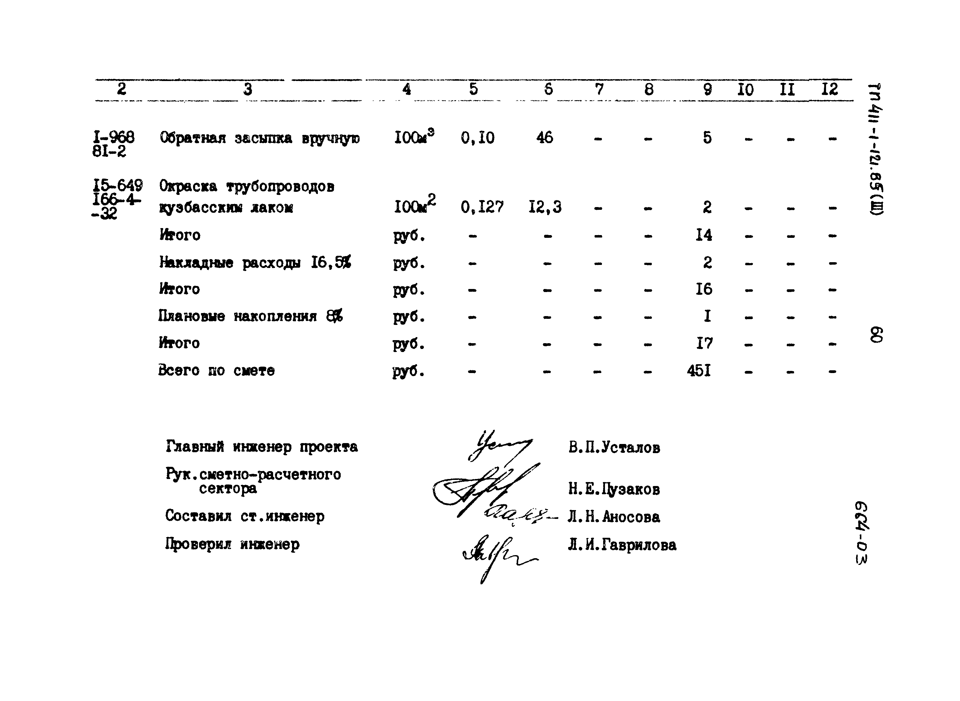 Типовой проект 411-1-121.85