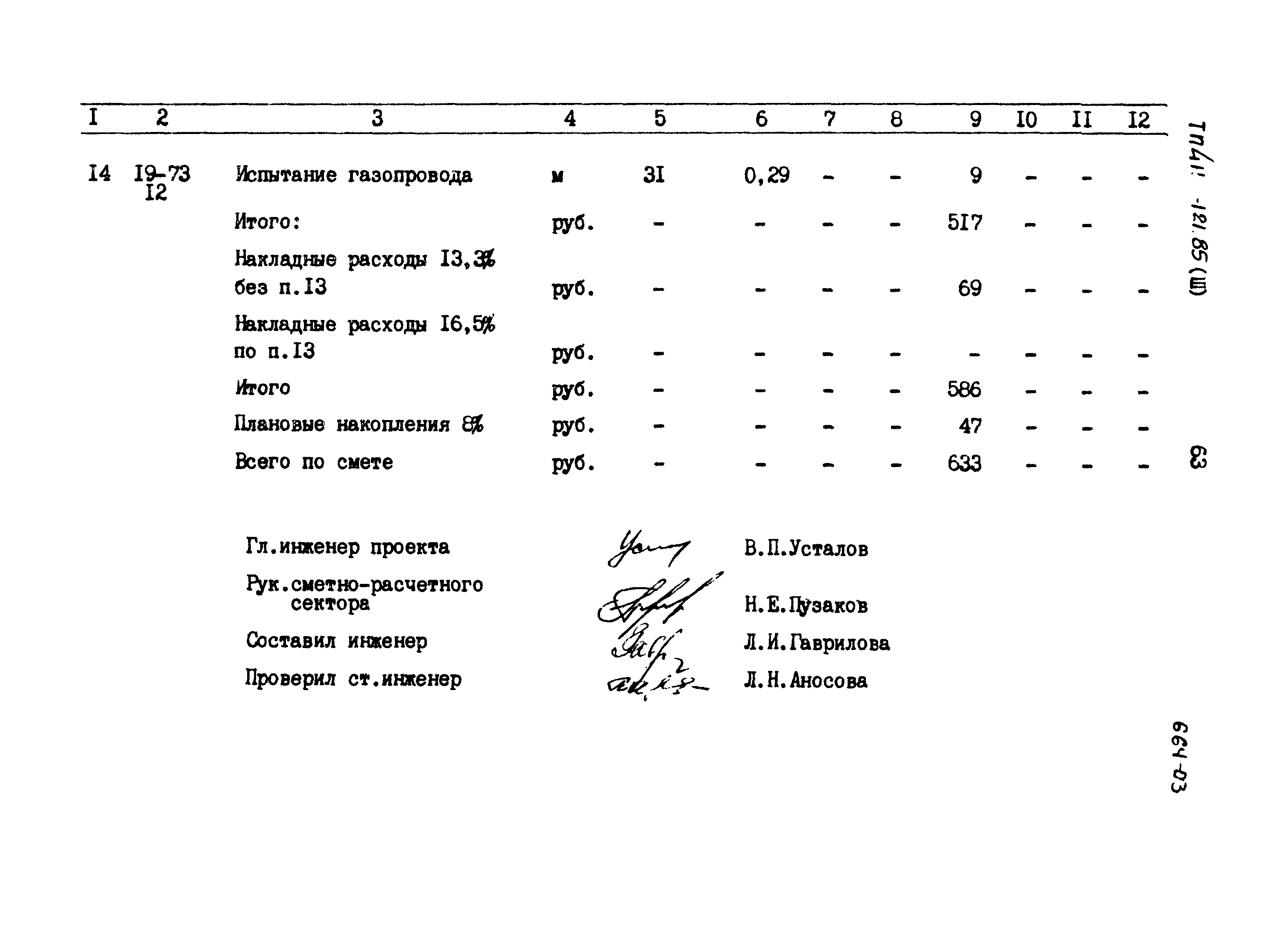 Типовой проект 411-1-121.85