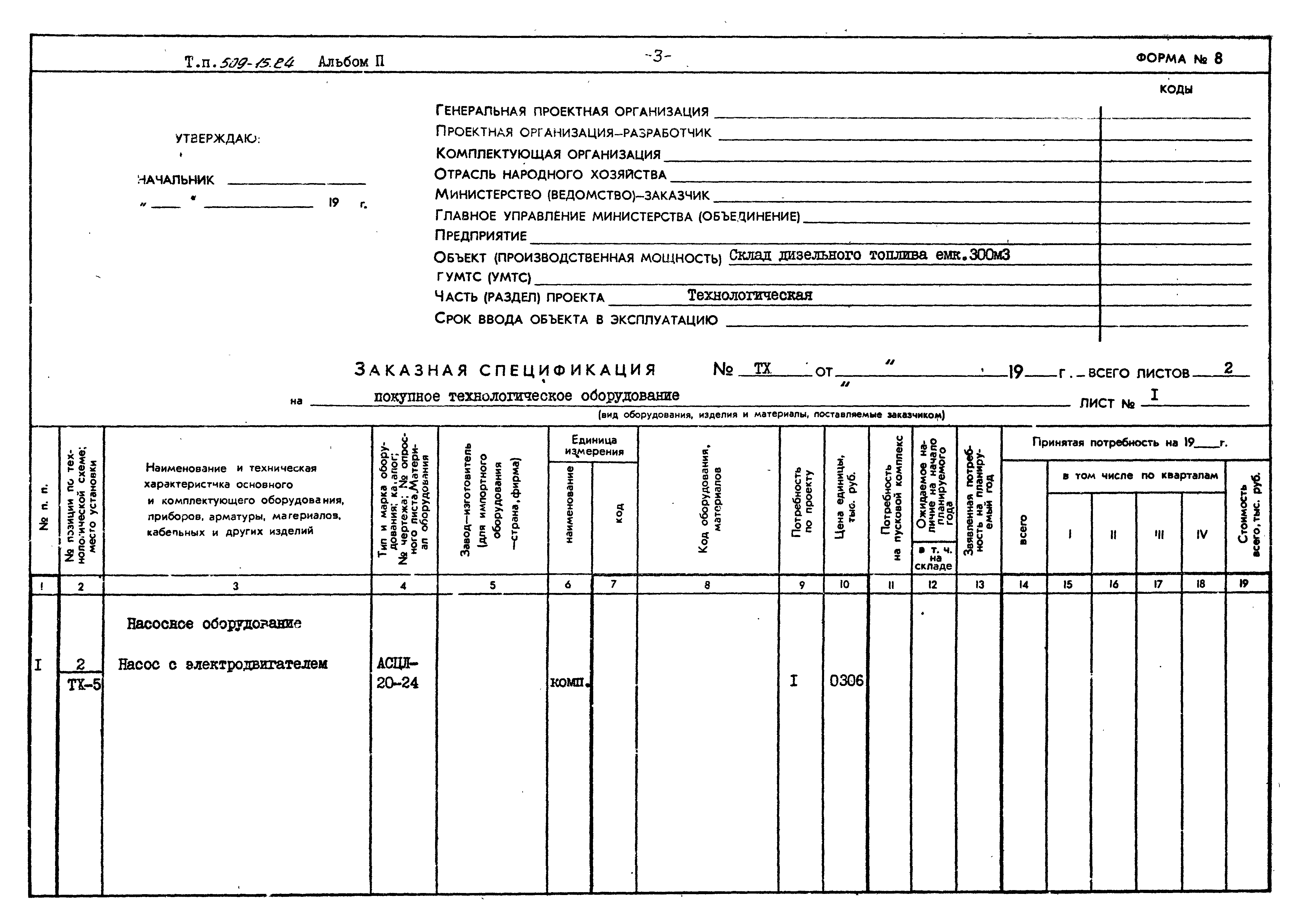 Типовой проект 509-15.84