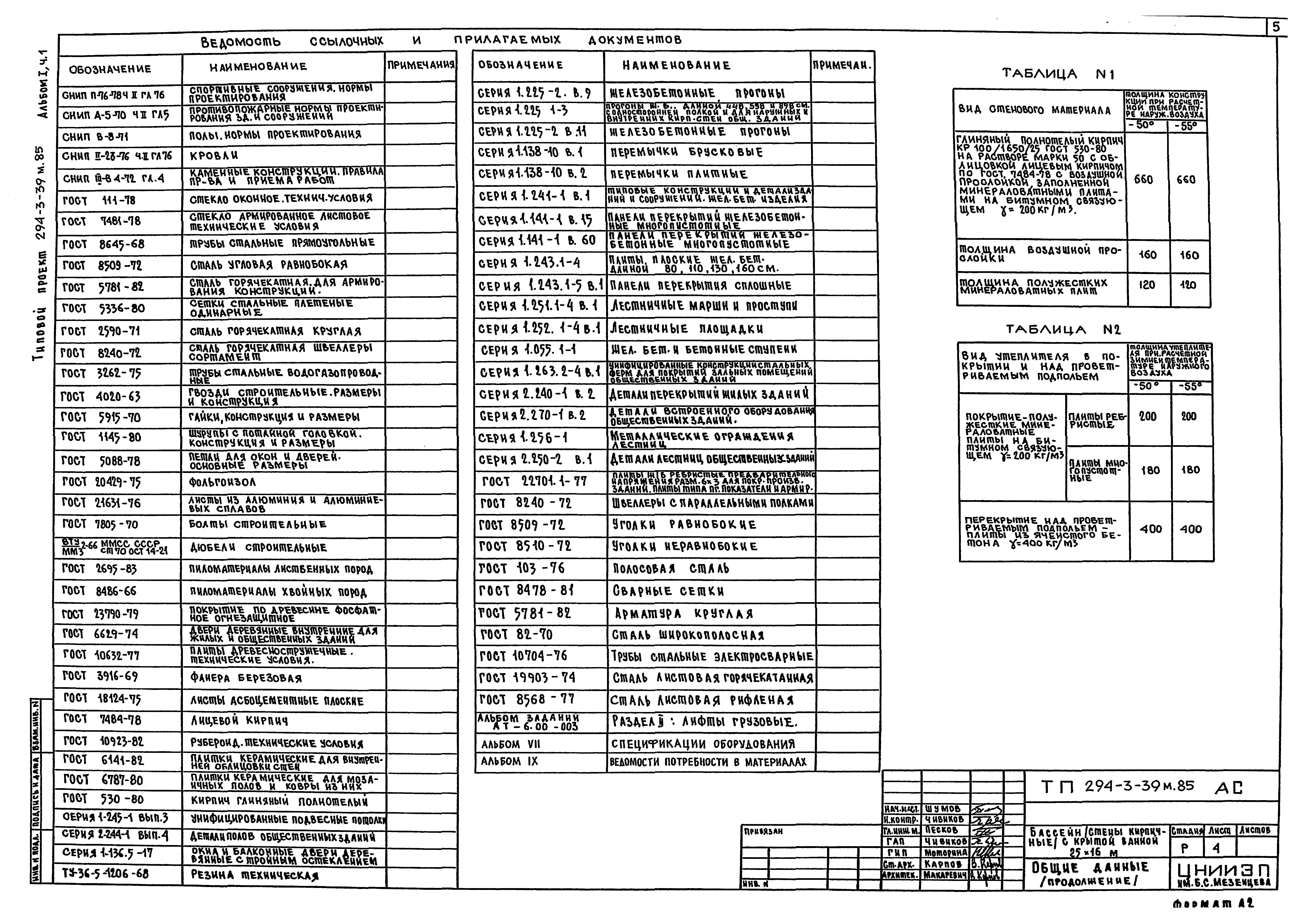 Типовой проект 294-3-39м.85